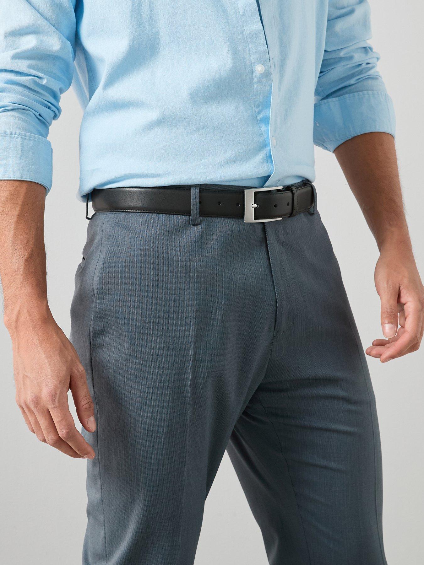 Image 6 of 7 of The Very Collection Regular Fit Wool Blend Suit Trousers - Blue
