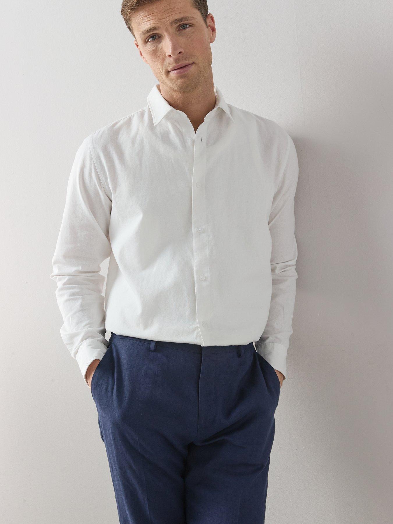 Image 5 of 7 of The Very Collection 100% Linen Regular Fit Suit Trouser - Navy