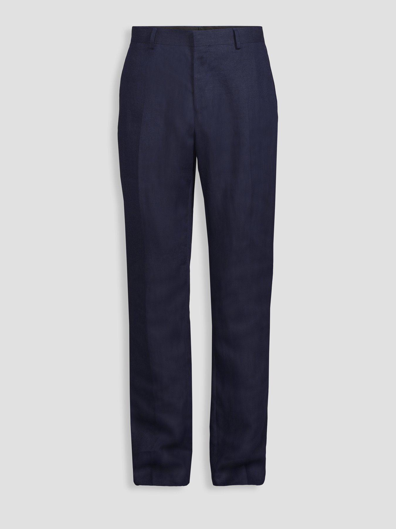 Image 7 of 7 of The Very Collection 100% Linen Regular Fit Suit Trouser - Navy