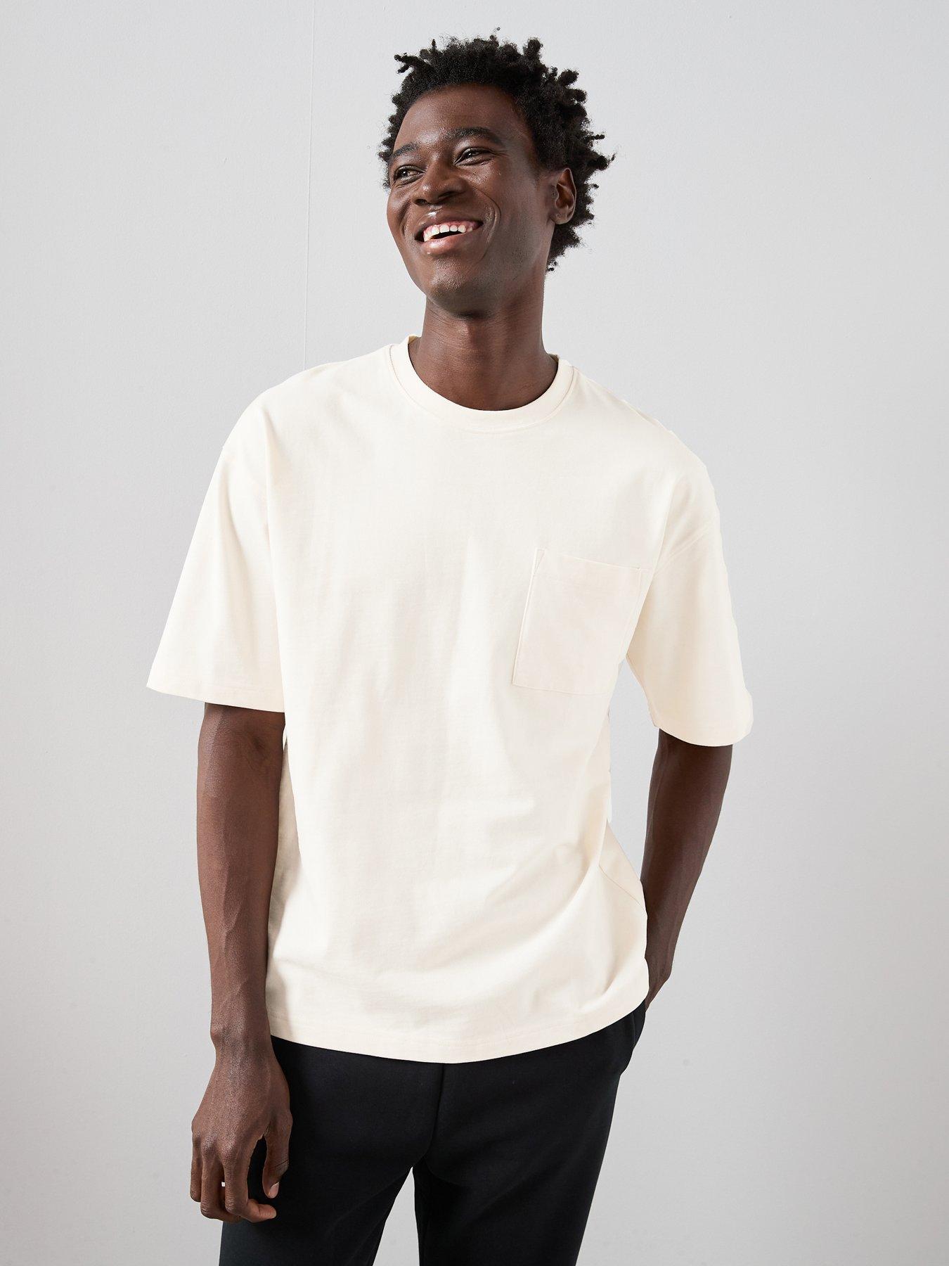 The Very Collection Pure Cotton Heavyweight Relaxed Fit Pocket Tee - Cream