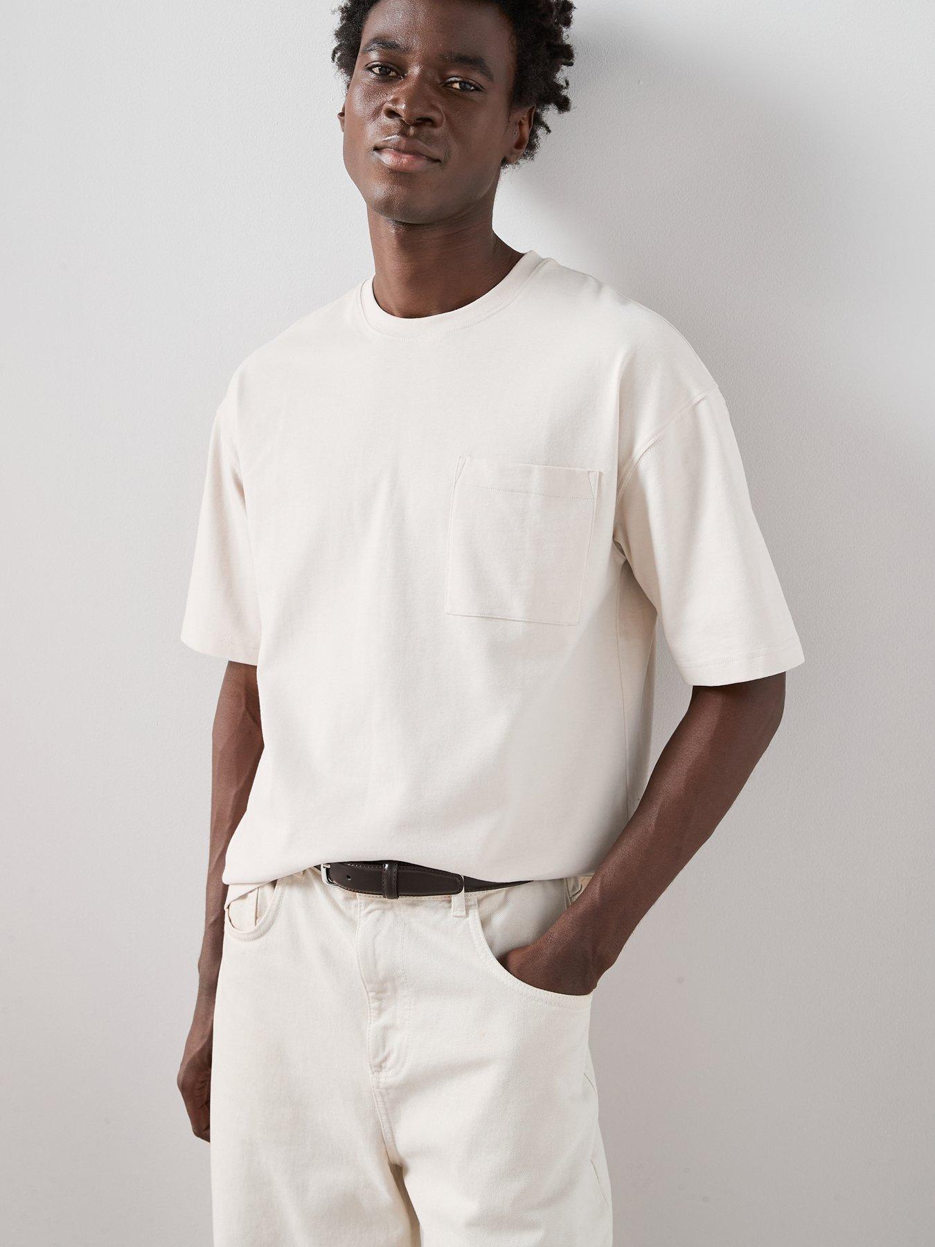 Image 2 of 7 of The Very Collection Pure Cotton 2 Pack Premium Relaxed Fit Pocket T-shirt - Beige/olive
