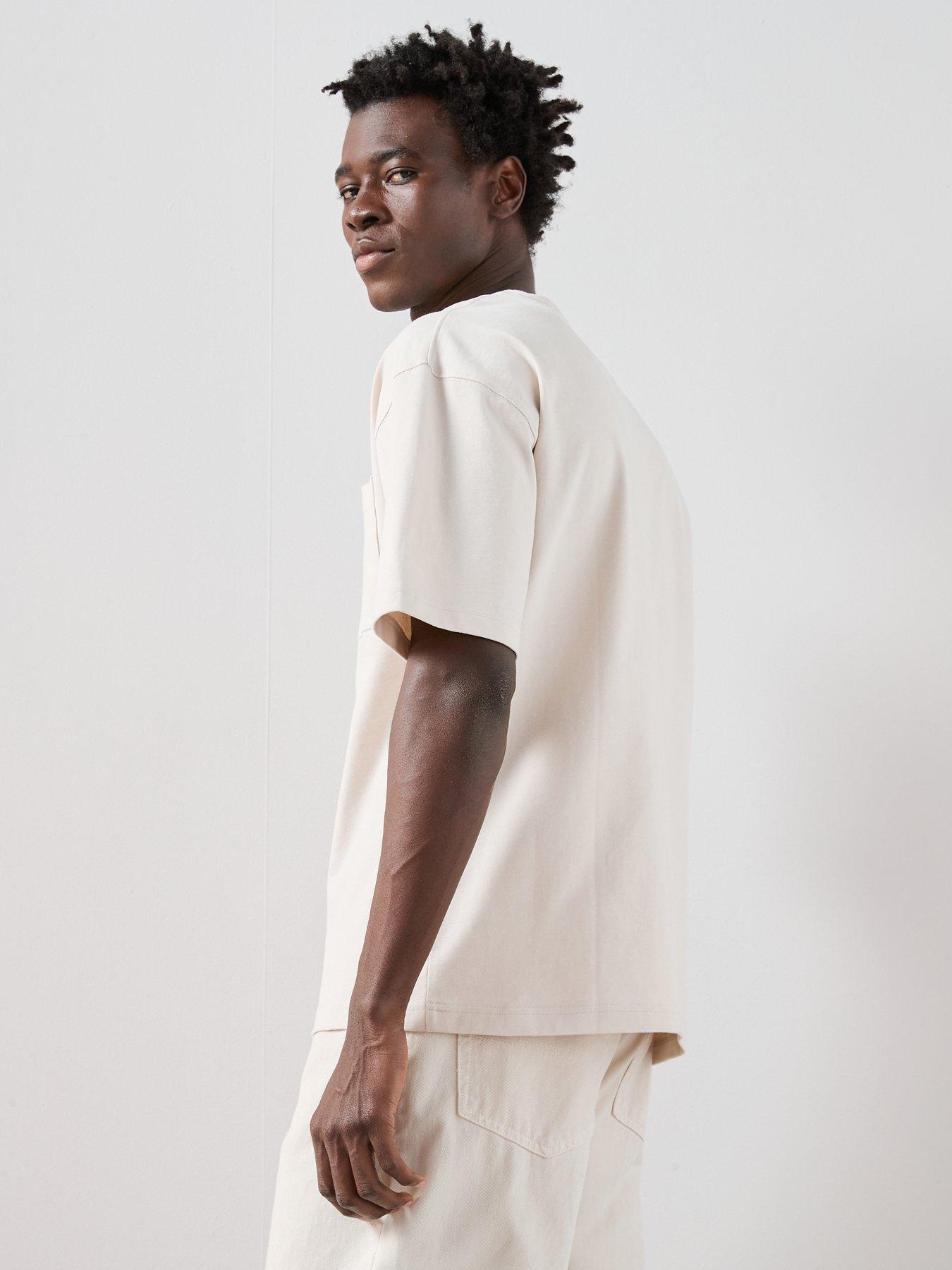 Image 3 of 7 of The Very Collection Pure Cotton 2 Pack Premium Relaxed Fit Pocket T-shirt - Beige/olive