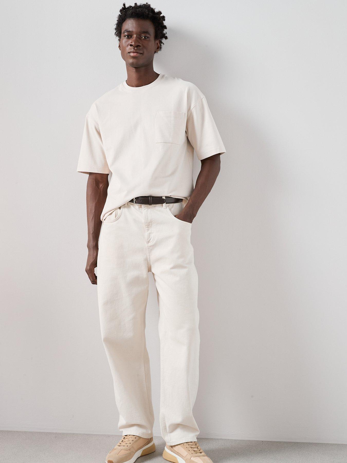Image 6 of 7 of The Very Collection Pure Cotton 2 Pack Premium Relaxed Fit Pocket T-shirt - Beige/olive