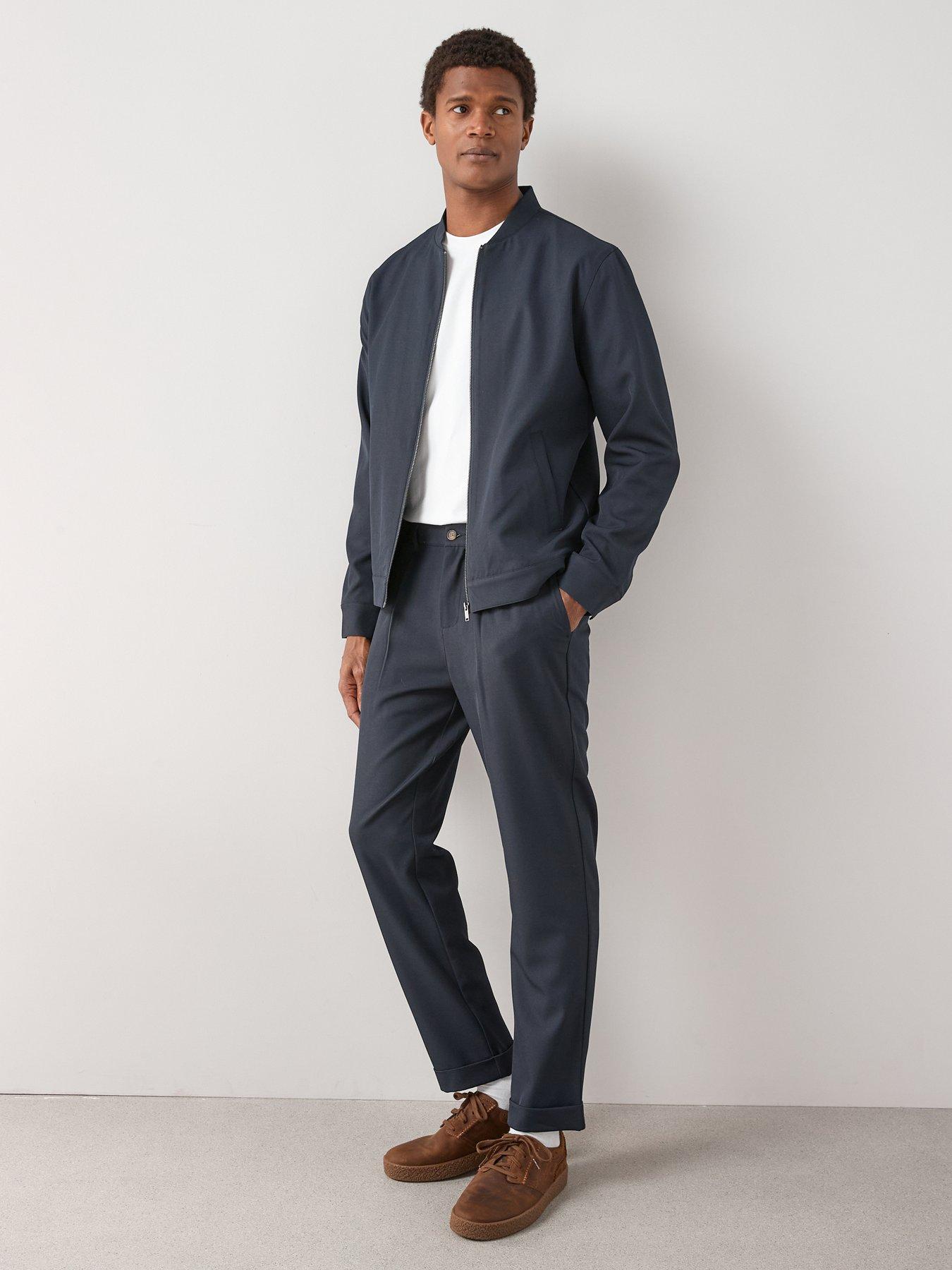 Image 3 of 7 of The Very Collection Smart Bomber Jacket - Navy