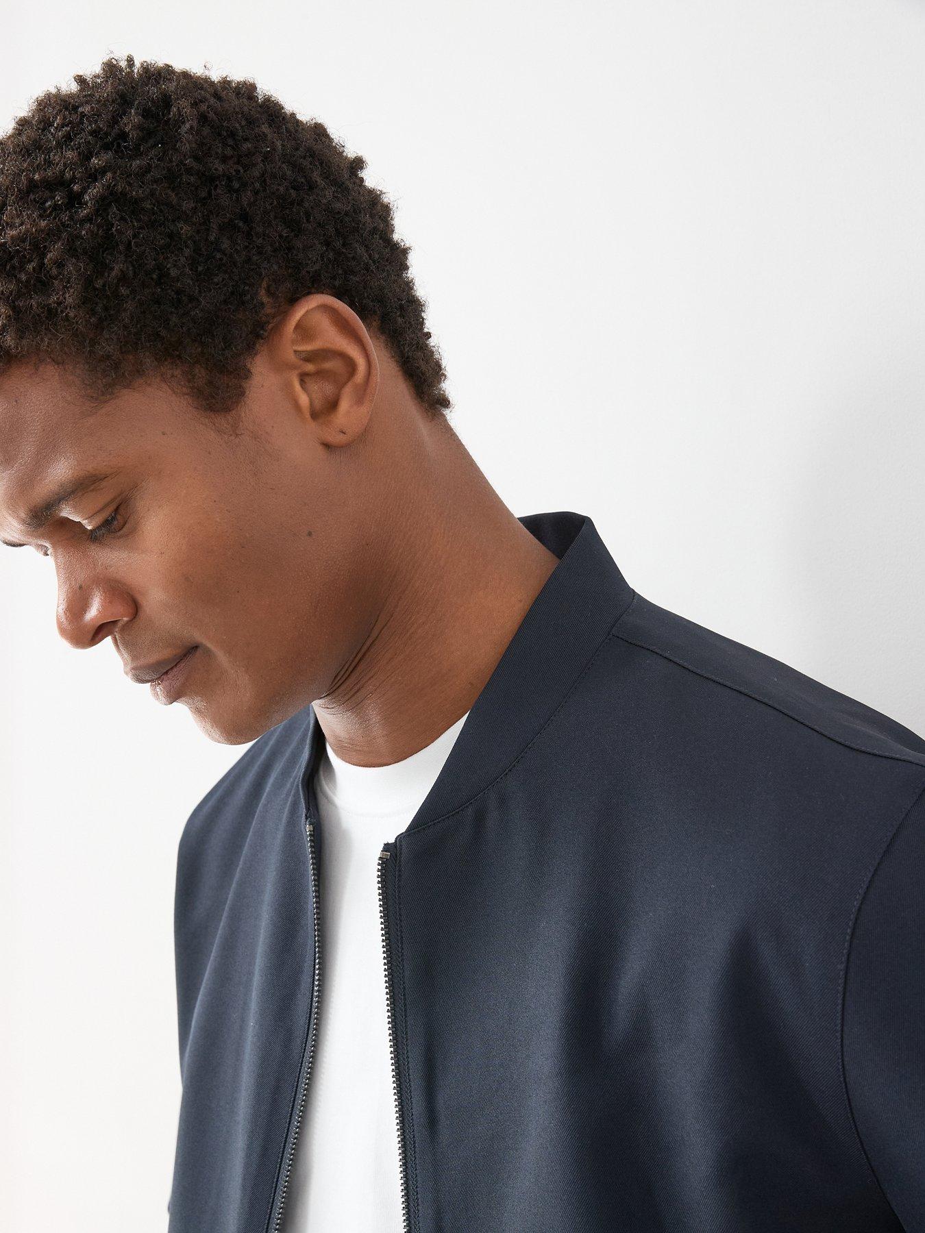 Image 4 of 7 of The Very Collection Smart Bomber Jacket - Navy