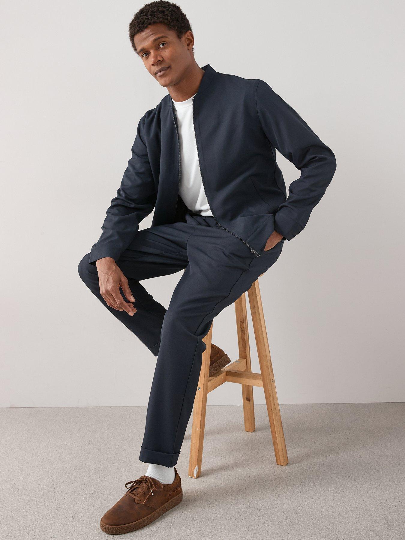Image 6 of 7 of The Very Collection Smart Bomber Jacket - Navy