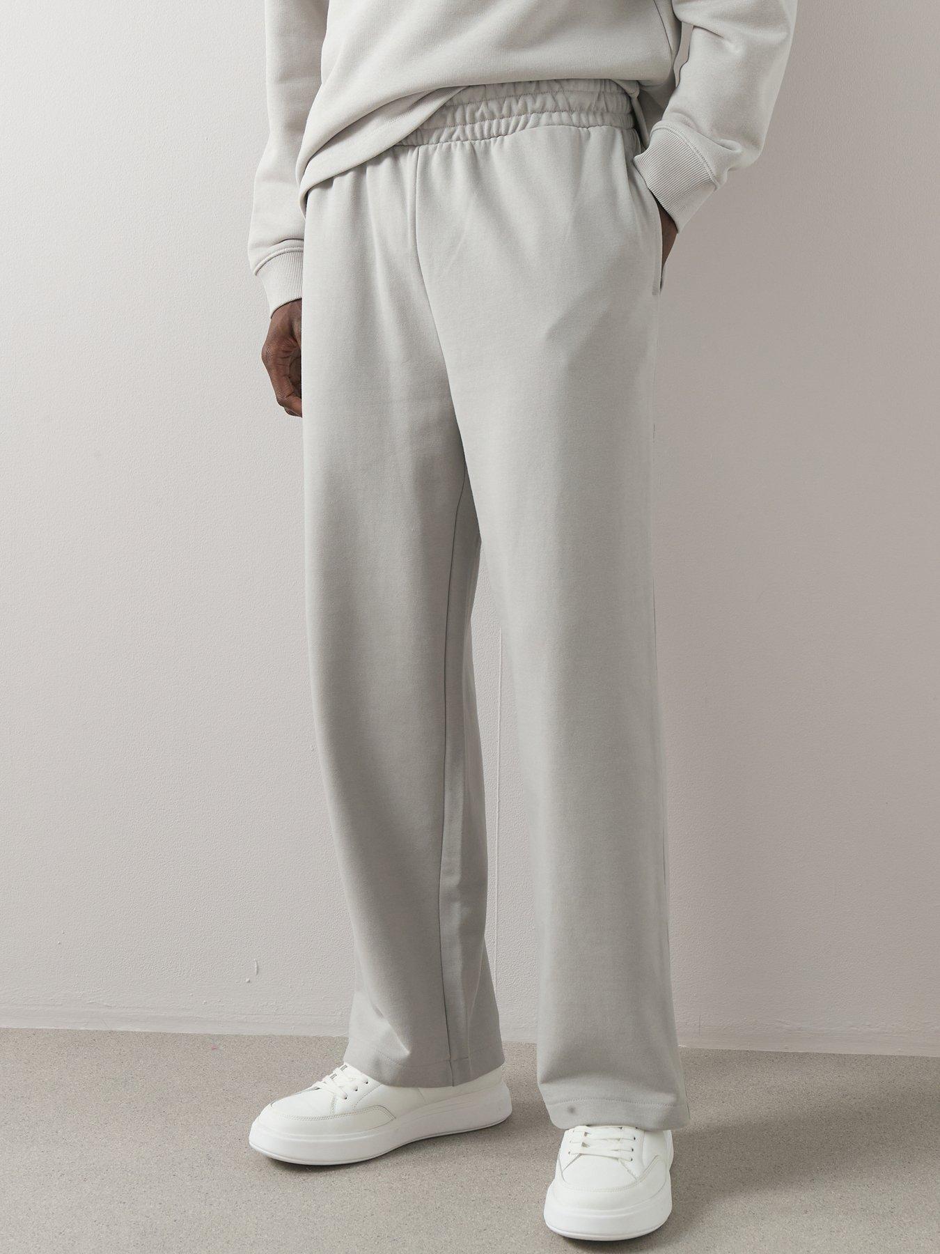 The Very Collection Pure Cotton Heavyweight Oversized Joggers - Grey