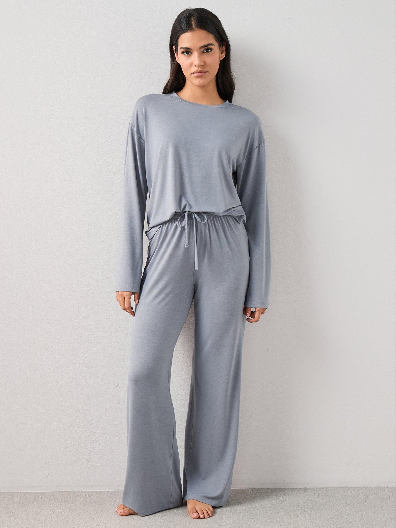 The Very Collection Long Sleeve Slouchy Pyjama Set - Blue