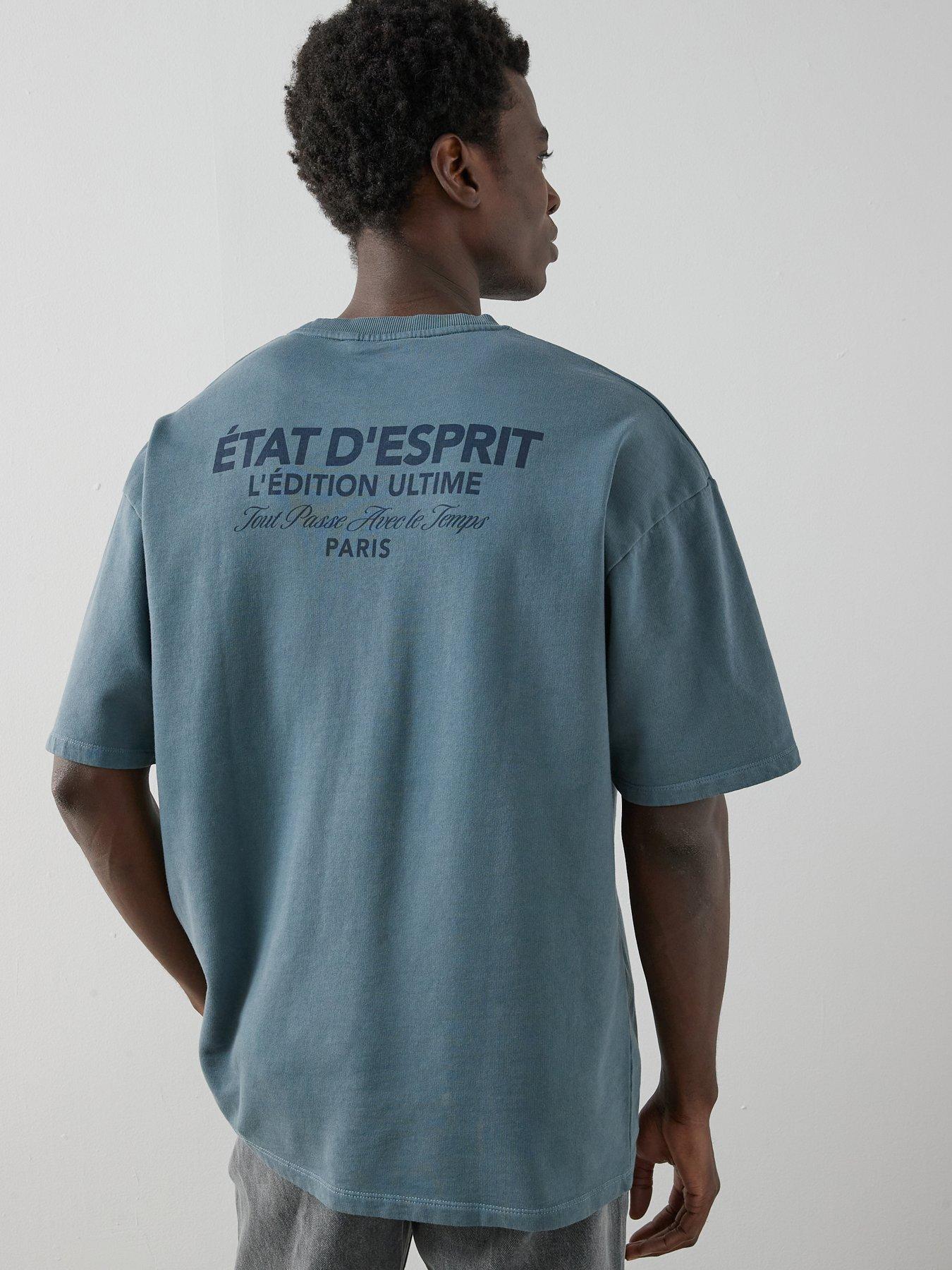 The Very Collection Pure Cotton Washed Premium Graphic Tee - Blue