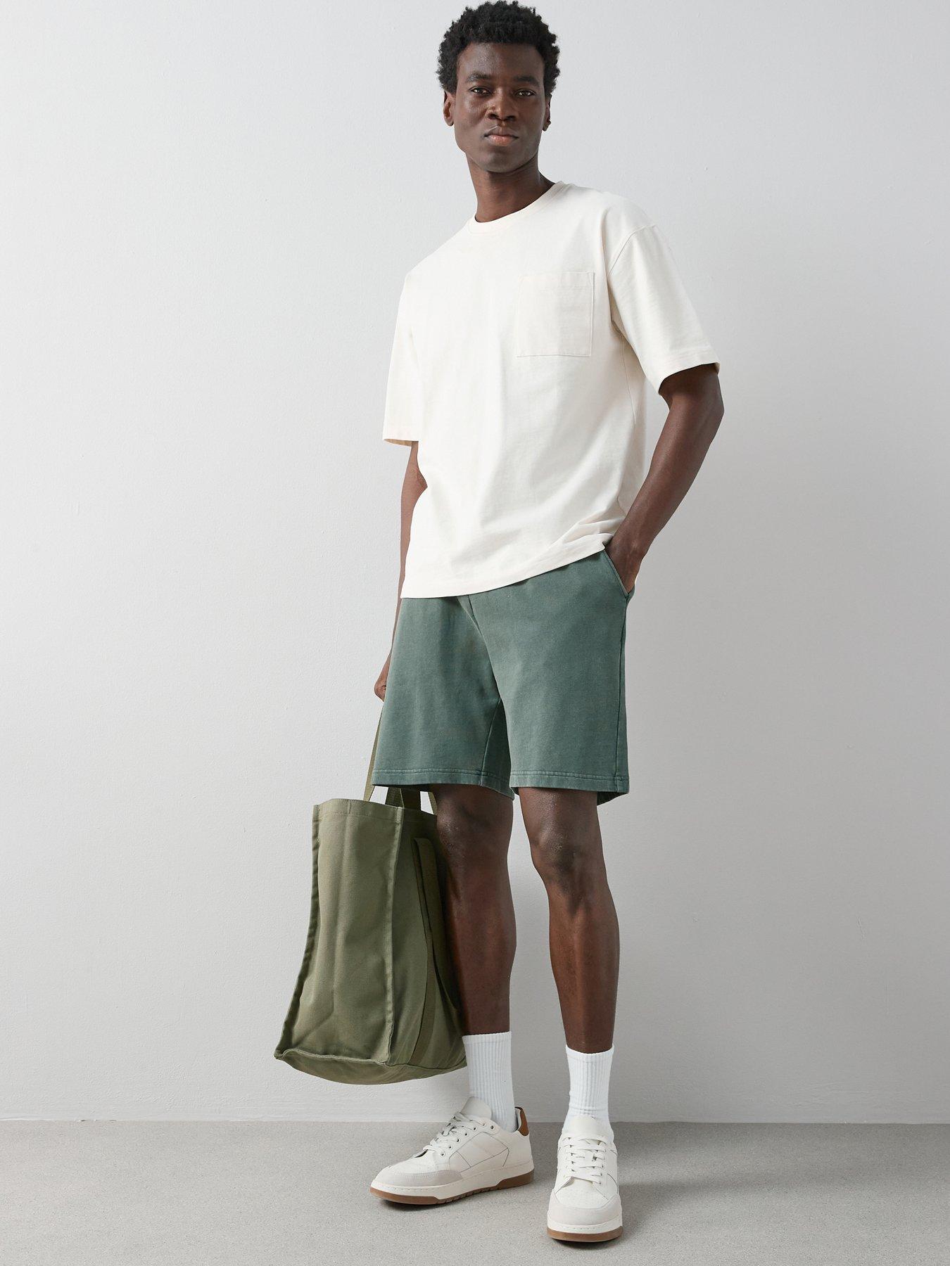 The Very Collection Pure Cotton Washed Jogger Short - Khaki