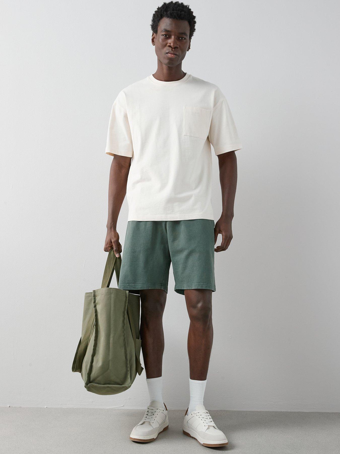 Image 3 of 6 of The Very Collection Pure Cotton Washed Jogger Shorts - Khaki