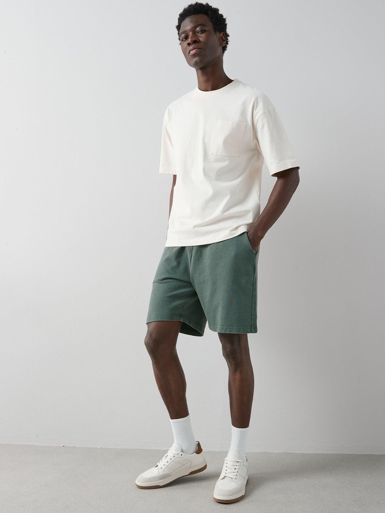 Image 5 of 6 of The Very Collection Pure Cotton Washed Jogger Shorts - Khaki
