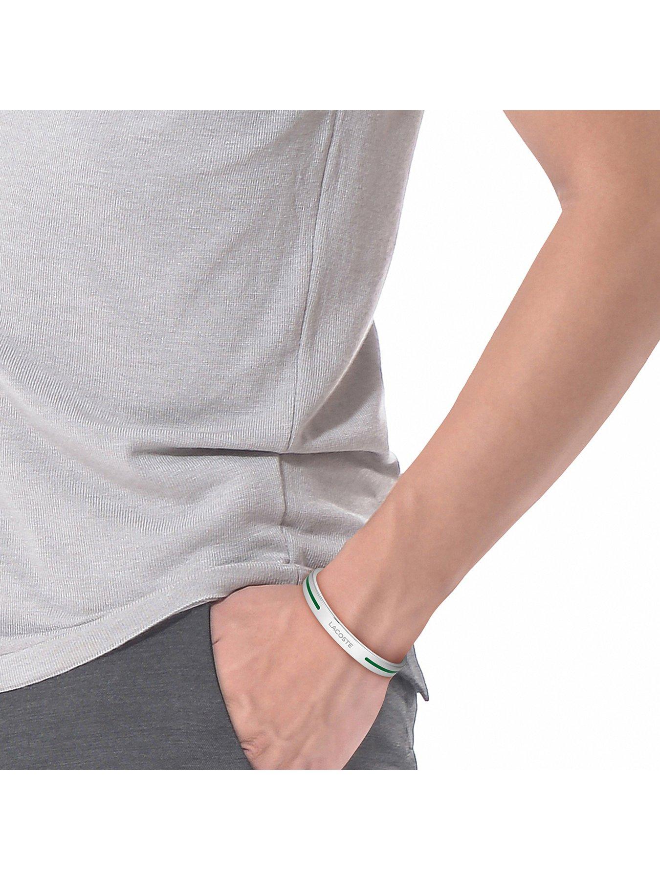 Image 4 of 5 of Lacoste Mens Adventurer Stainless Steel Bangle Bracelet - Silver