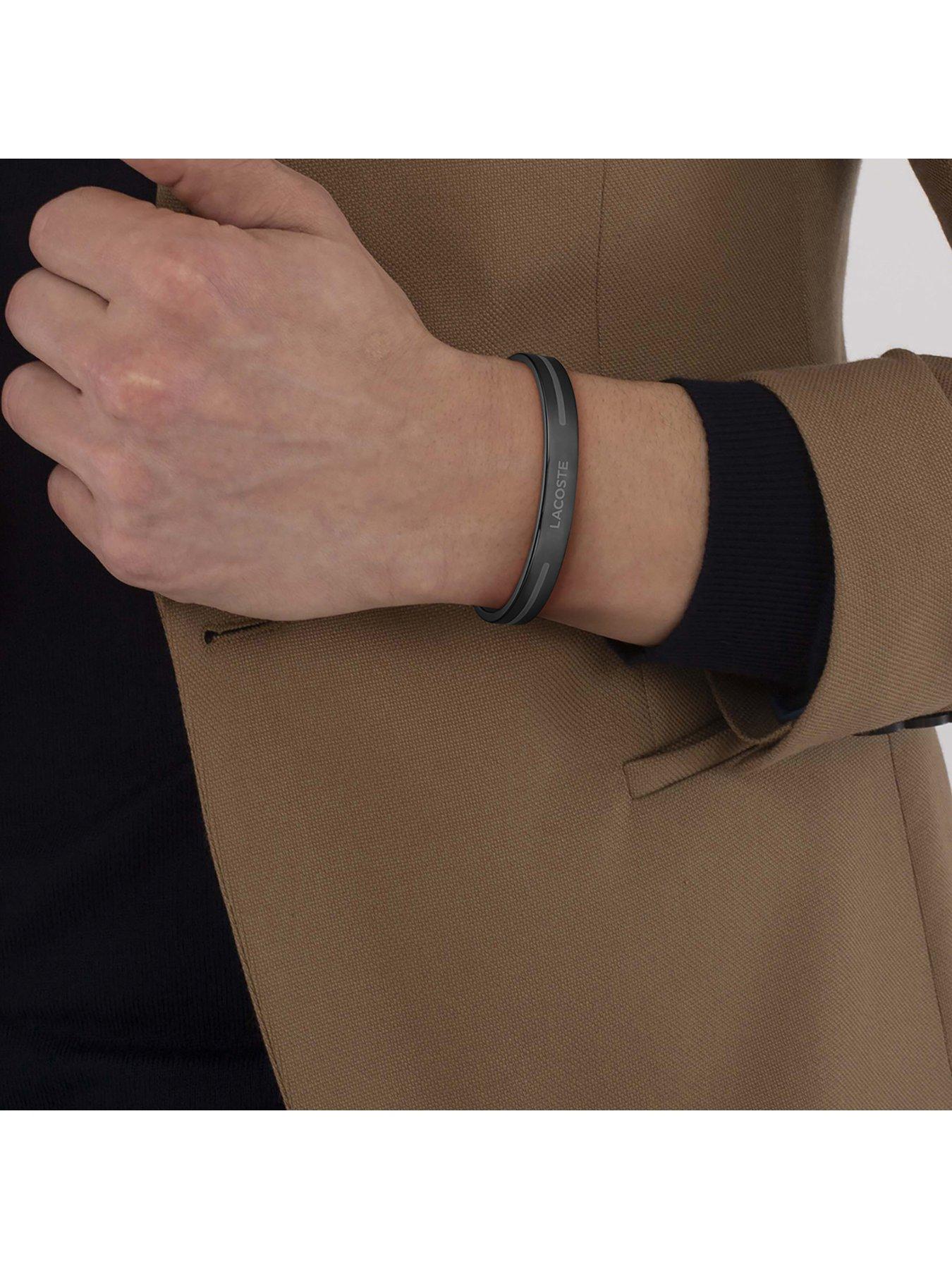 Image 4 of 5 of Lacoste Mens Adventurer IP Bangle Bracelet - Black