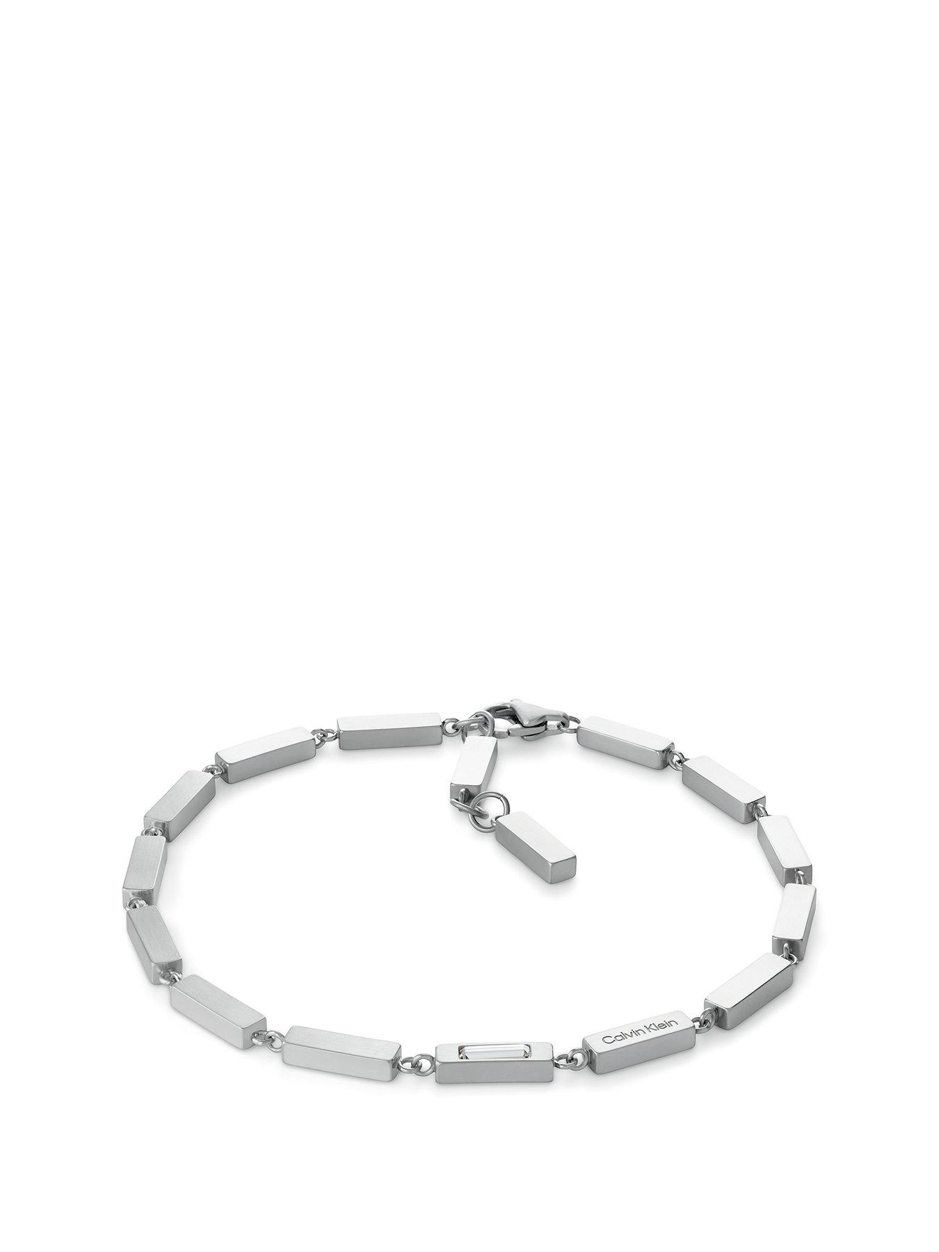 undefined Klein's Men's Ck Essential Links Stainless Steel Bracelet - Silver