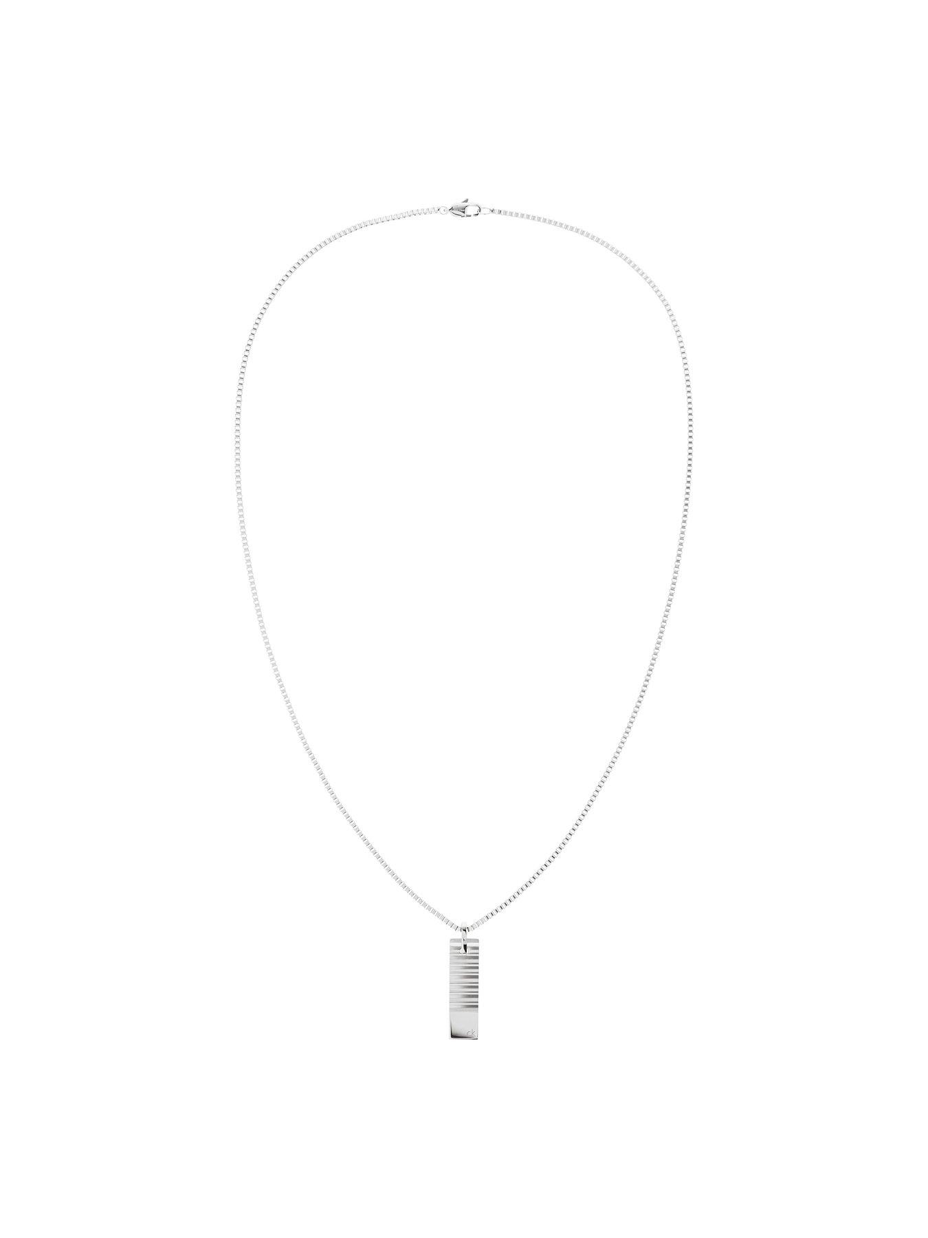 Image 2 of 3 of Calvin Klein Men's Ck Parallel Stainless Steel Necklace - Silver