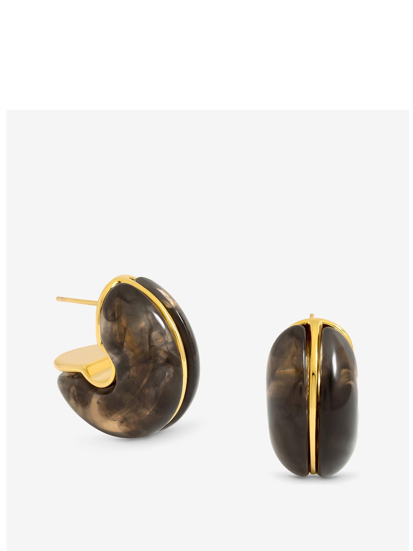 jon-richard-resin-hoop-earrings-black