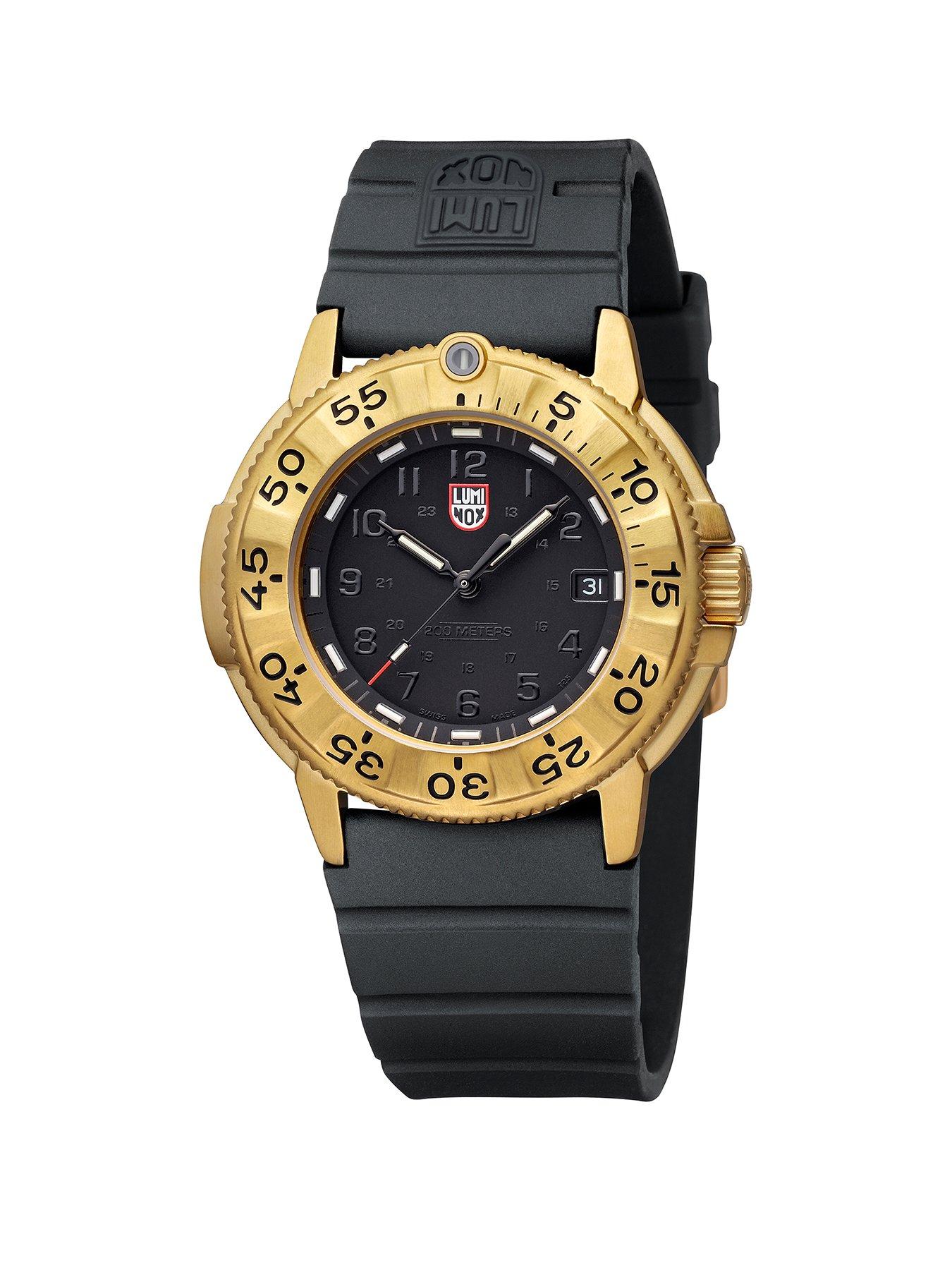 Image 2 of 7 of Luminox Mens Navy Seal Foundation 3220 Series Gold Color Edition - Black