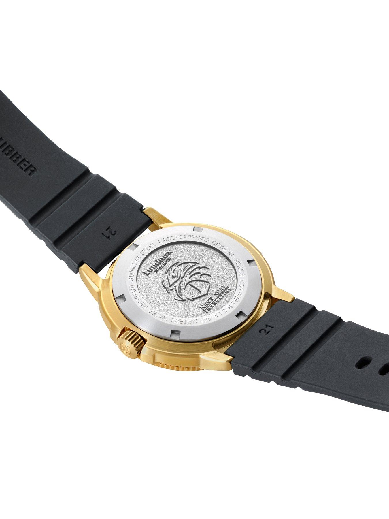 Image 5 of 7 of Luminox Mens Navy Seal Foundation 3220 Series Gold Color Edition - Black