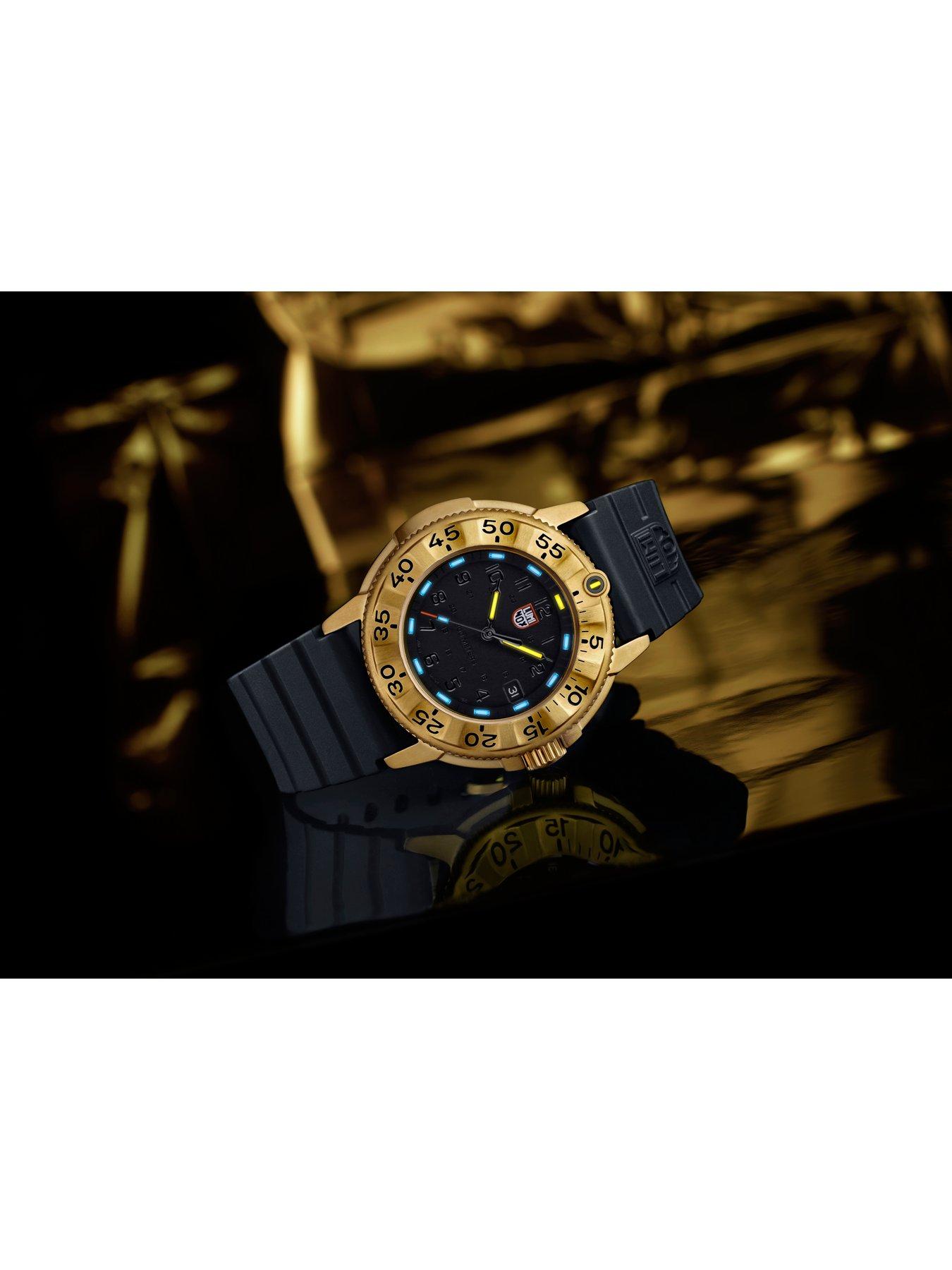 Image 6 of 7 of Luminox Mens Navy Seal Foundation 3220 Series Gold Color Edition - Black