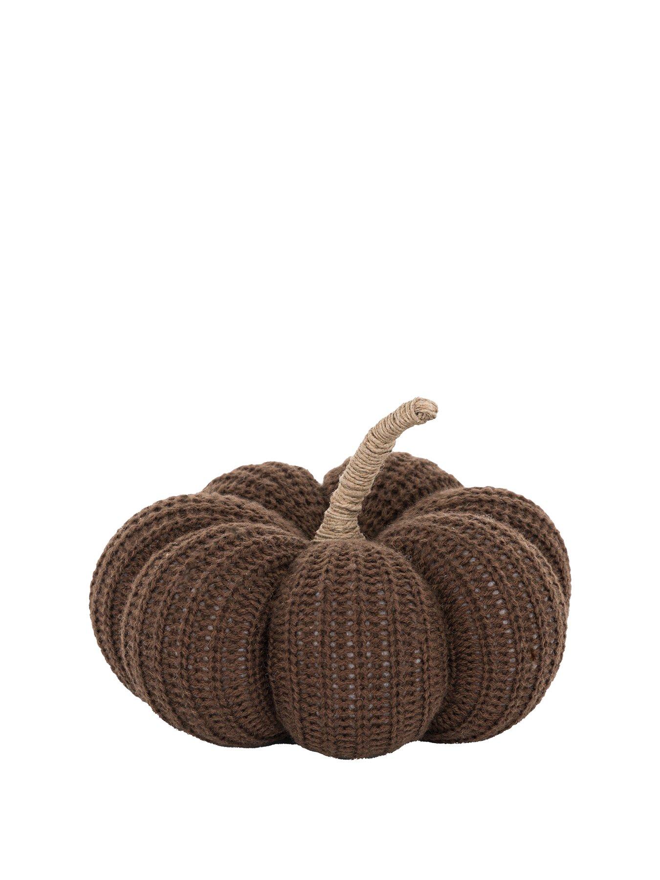 Image 2 of 7 of Gallery Direct Autumn Knitted Pumpkin Brown 170x80mm