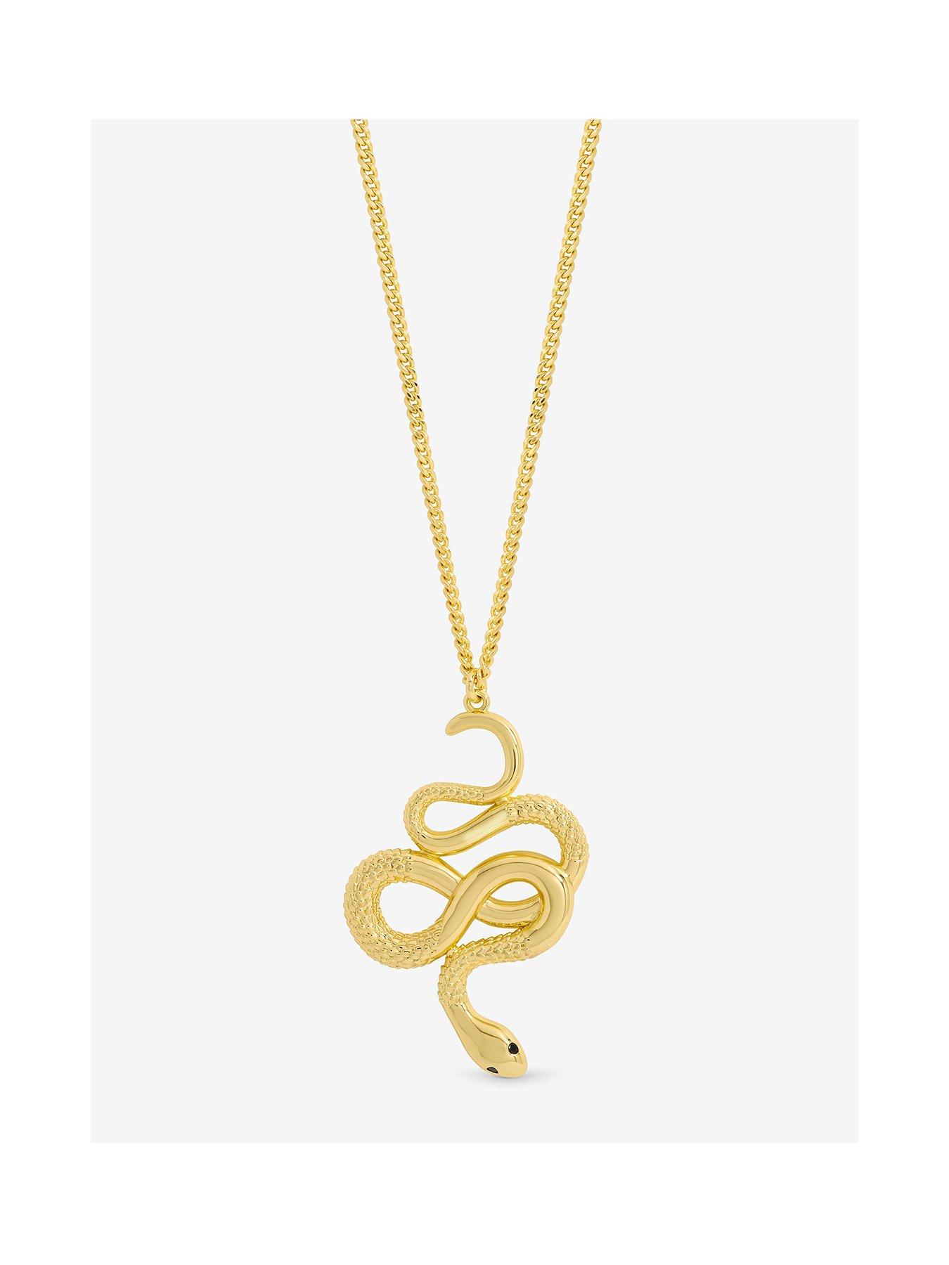 undefined Plated Snake Long Pendant - Gold
