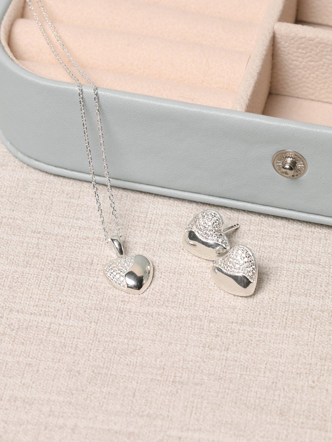 Image 5 of 6 of Simply Silver Sterling Silver 925 Polished And Micro Pave Pendant - Gift Pouch