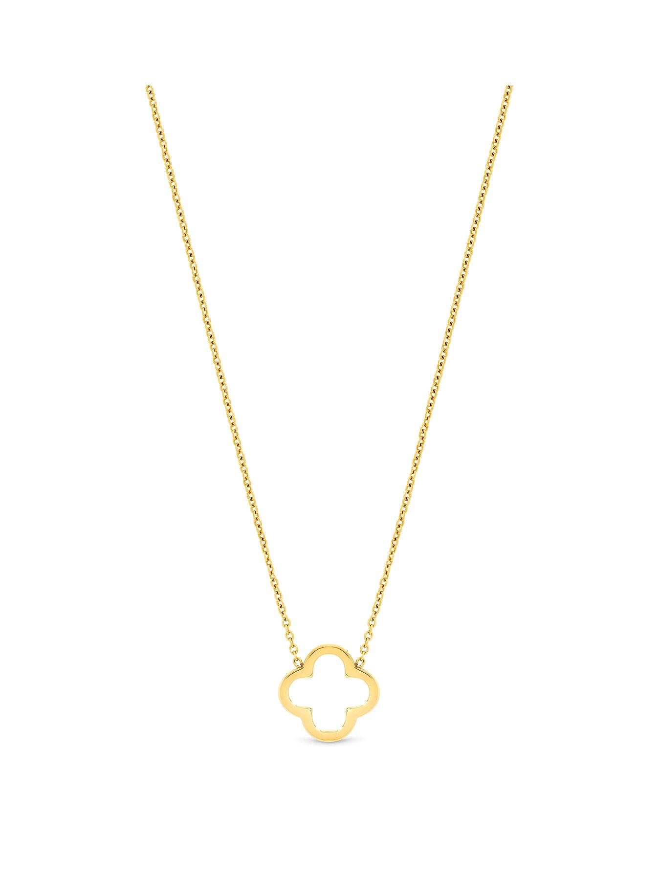 undefined Waterproof Gold Plated Clover Pendant