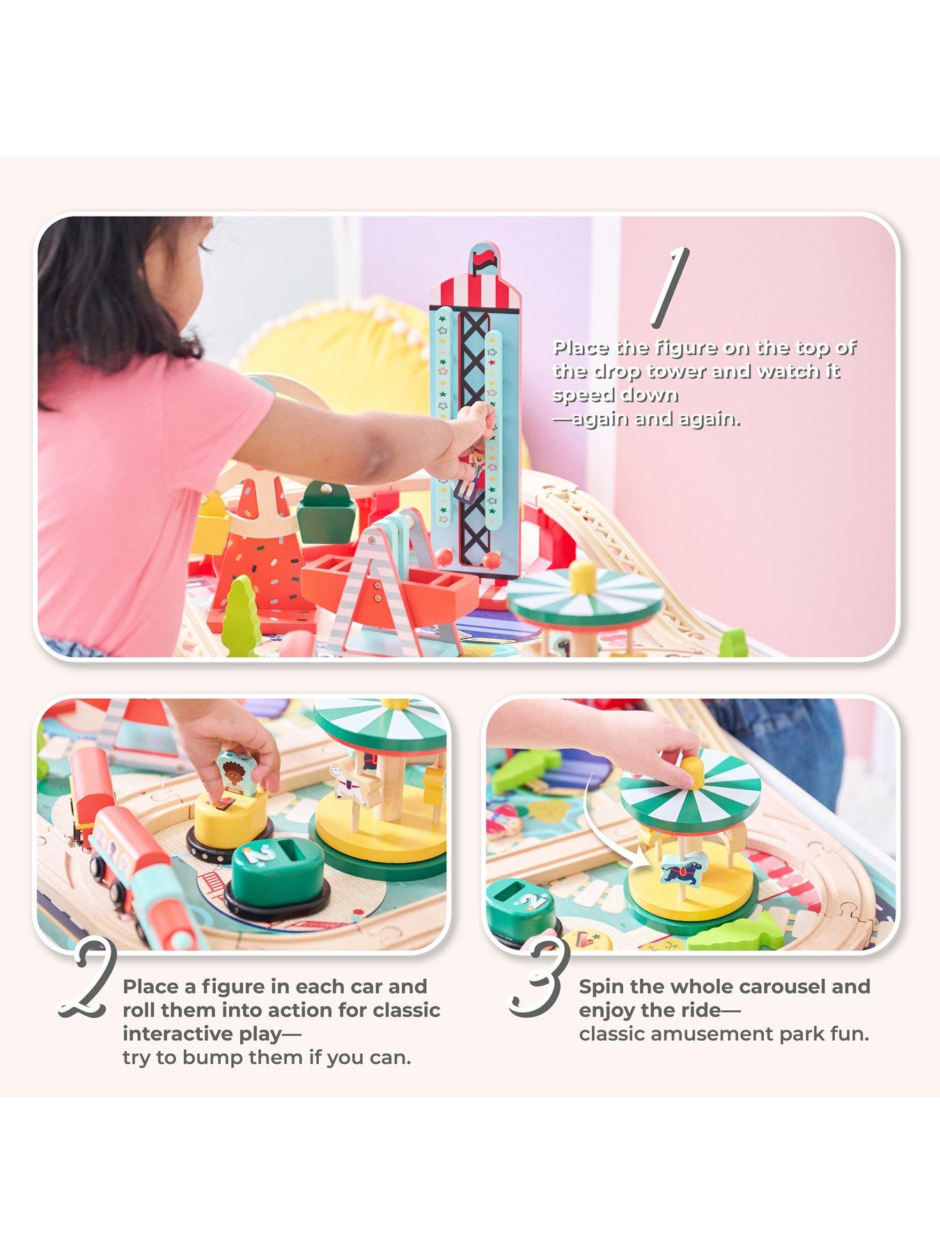 Image 6 of 7 of Teamson Kids Amusement Park Play Table, Train set, Multicolor