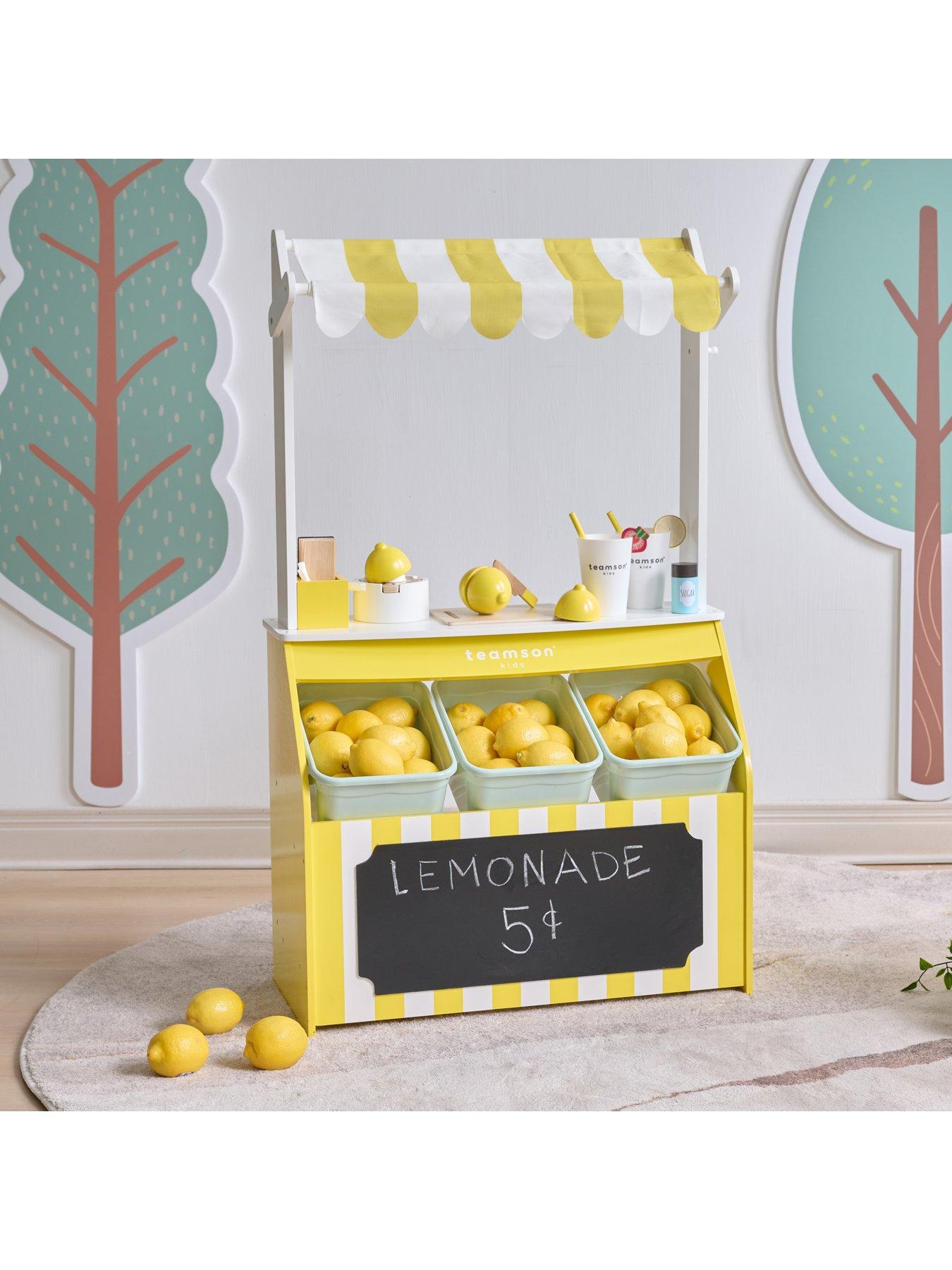 Image 2 of 8 of Teamson Kids Sunny Citrus Lemonade Stand, Yellow
