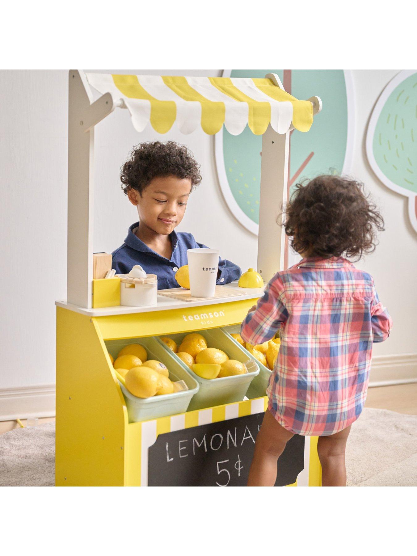 Image 7 of 8 of Teamson Kids Sunny Citrus Lemonade Stand, Yellow