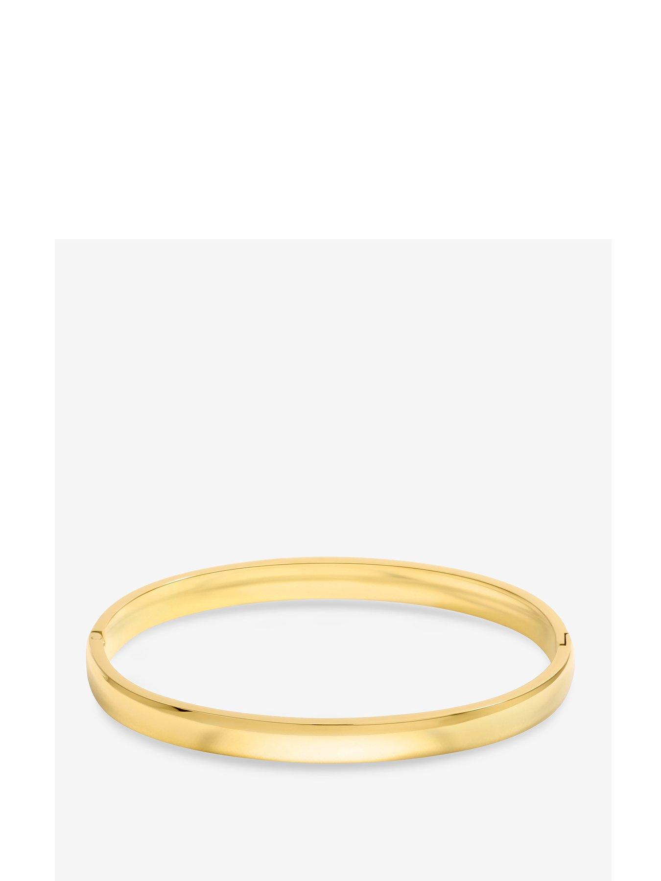 undefined Plated Stainless Steel Polished Bangle - Gold