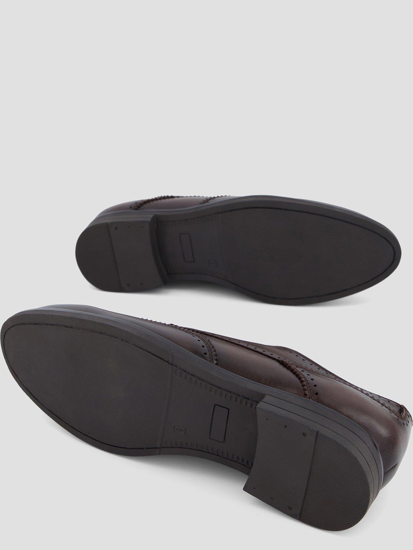 Image 4 of 7 of The Very Collection Formal Lace Up Brogue Shoes&nbsp;- Brown