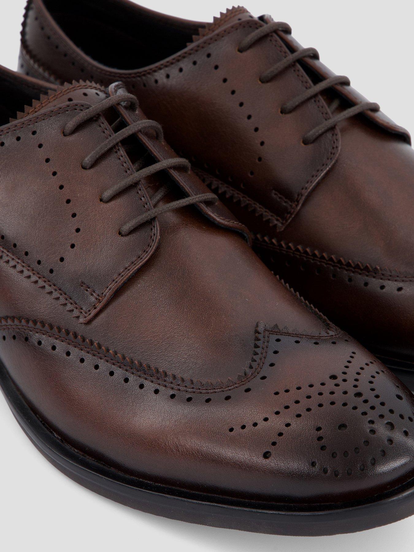 Image 5 of 7 of The Very Collection Formal Lace Up Brogue Shoes&nbsp;- Brown