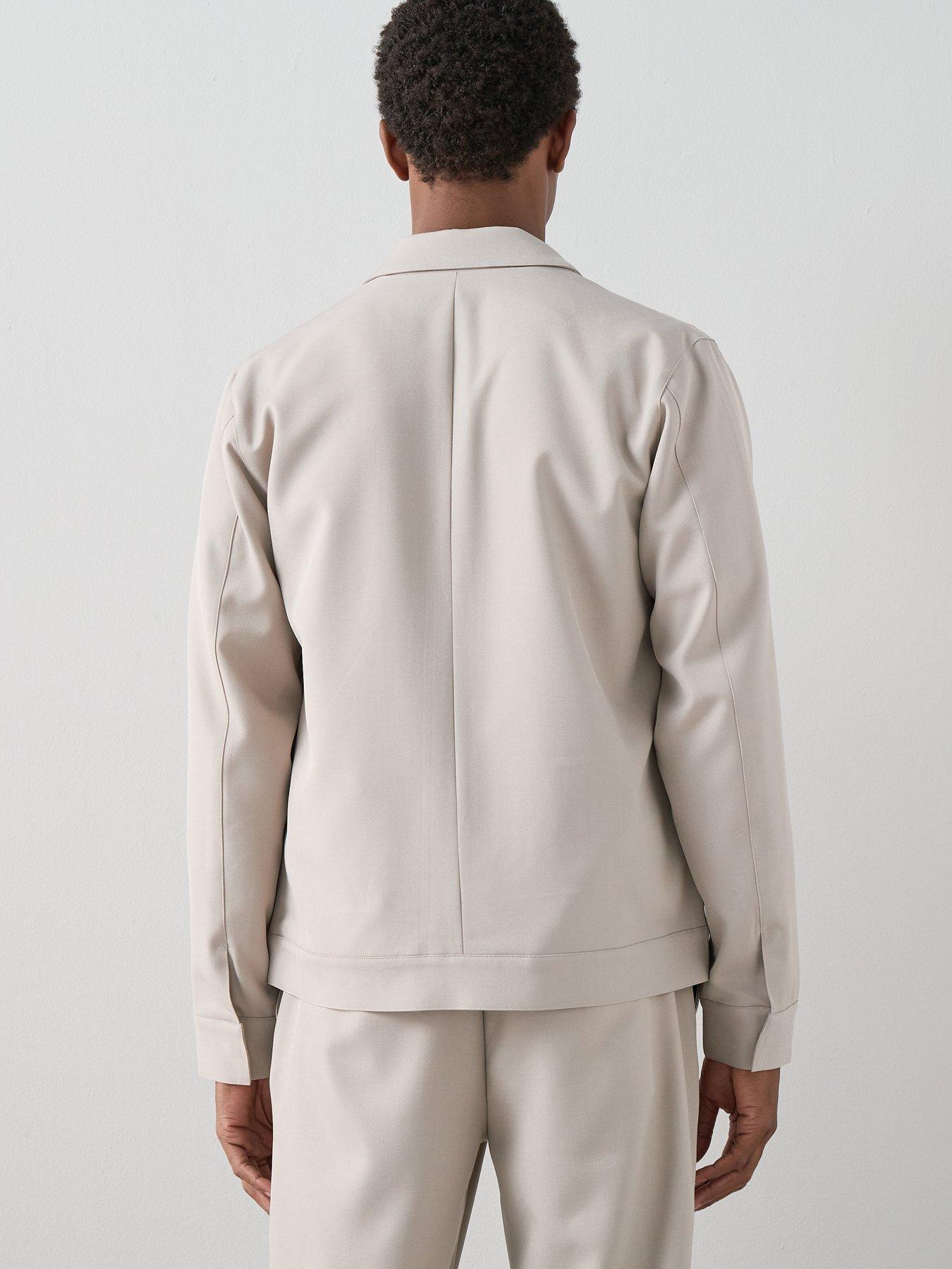 stillFront image of the-very-collection-formal-collared-jacket-stone
