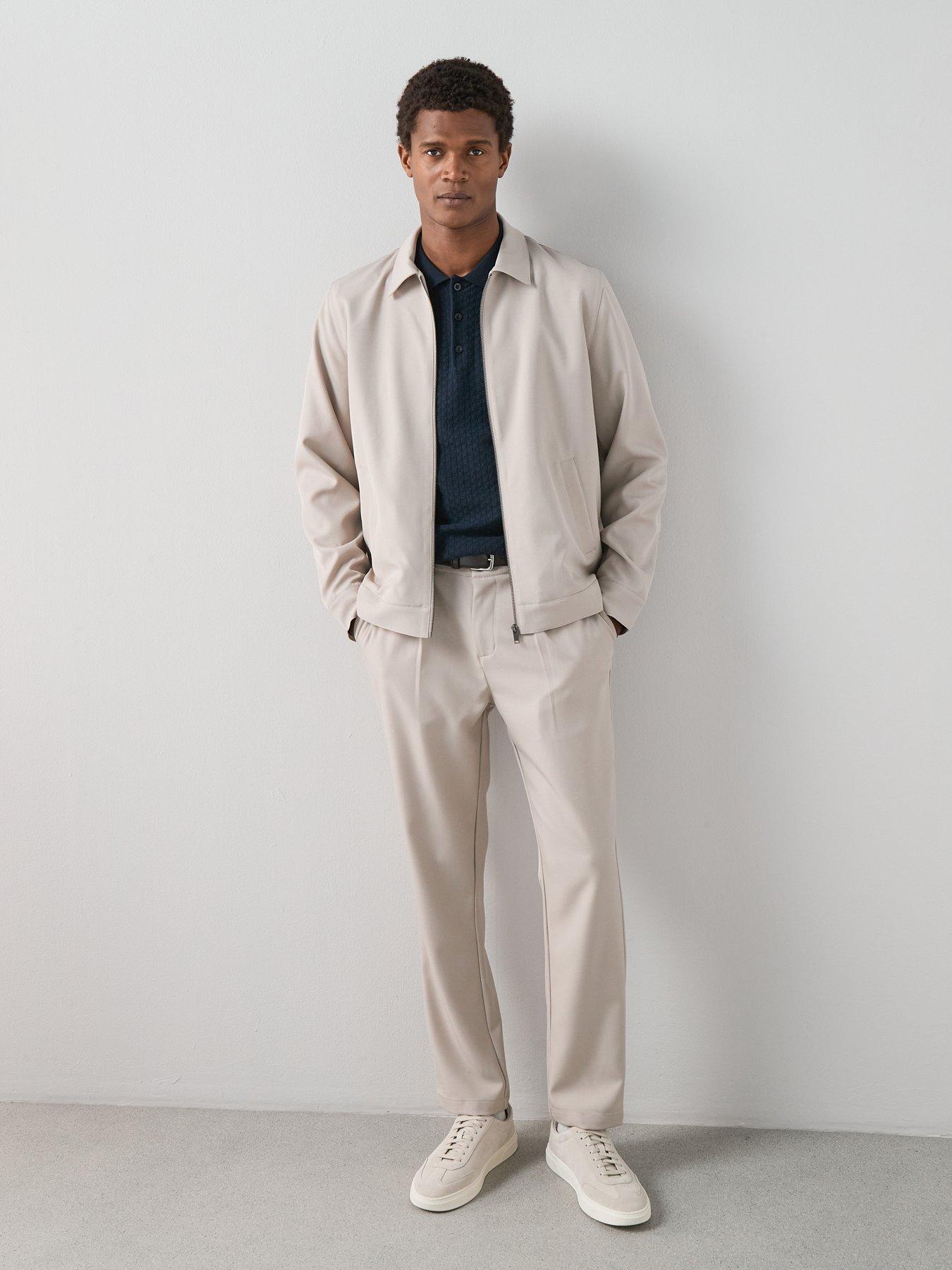  image of the-very-collection-formal-collared-jacket-stone