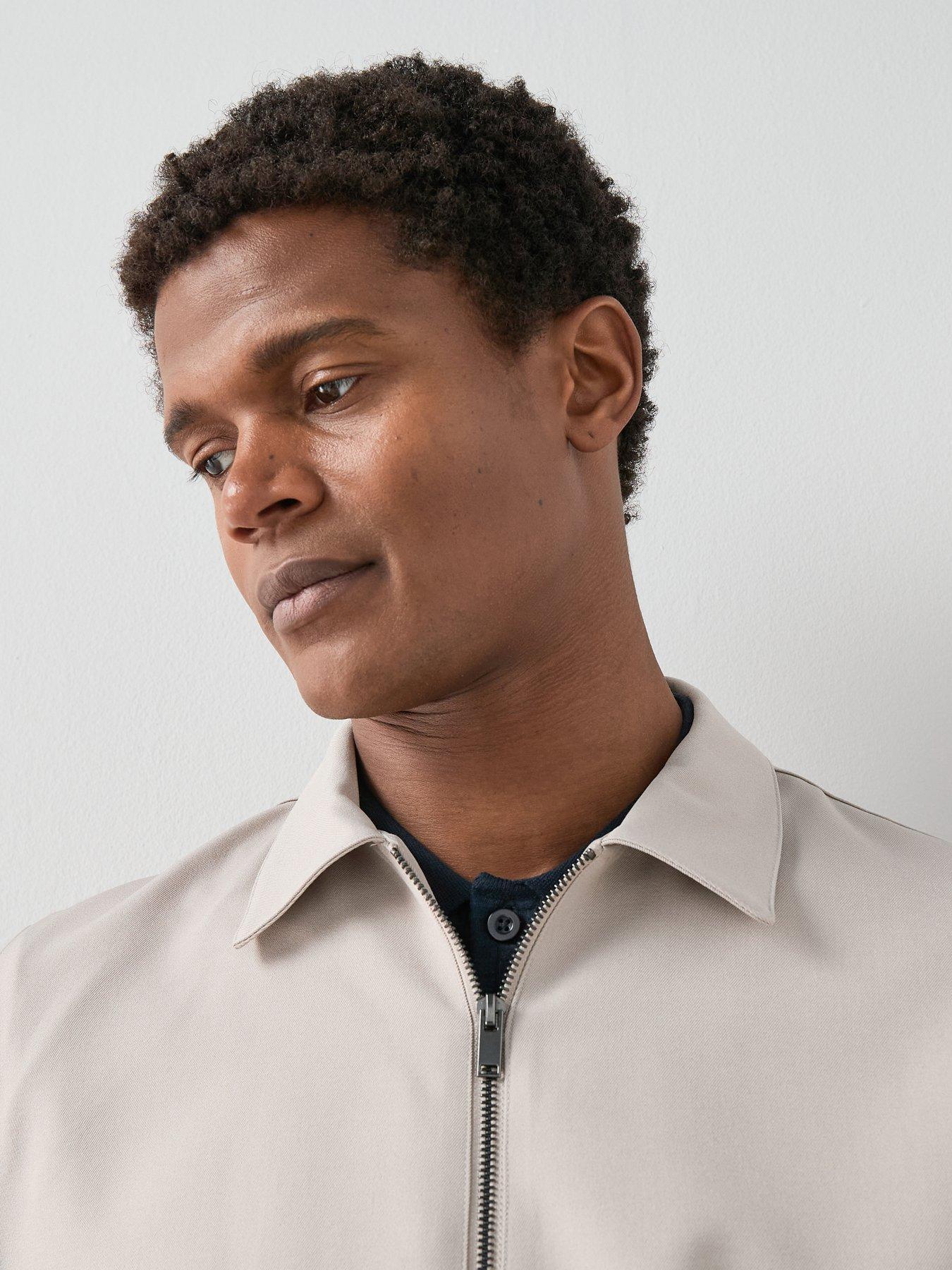 Image 6 of 7 of The Very Collection Smart Harrington Jacket - Stone