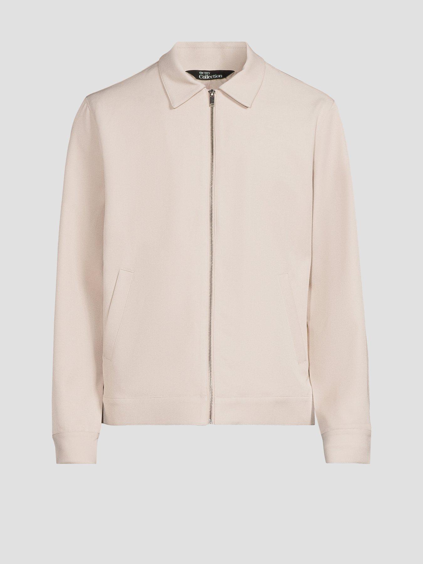 Image 7 of 7 of The Very Collection Smart Harrington Jacket - Stone