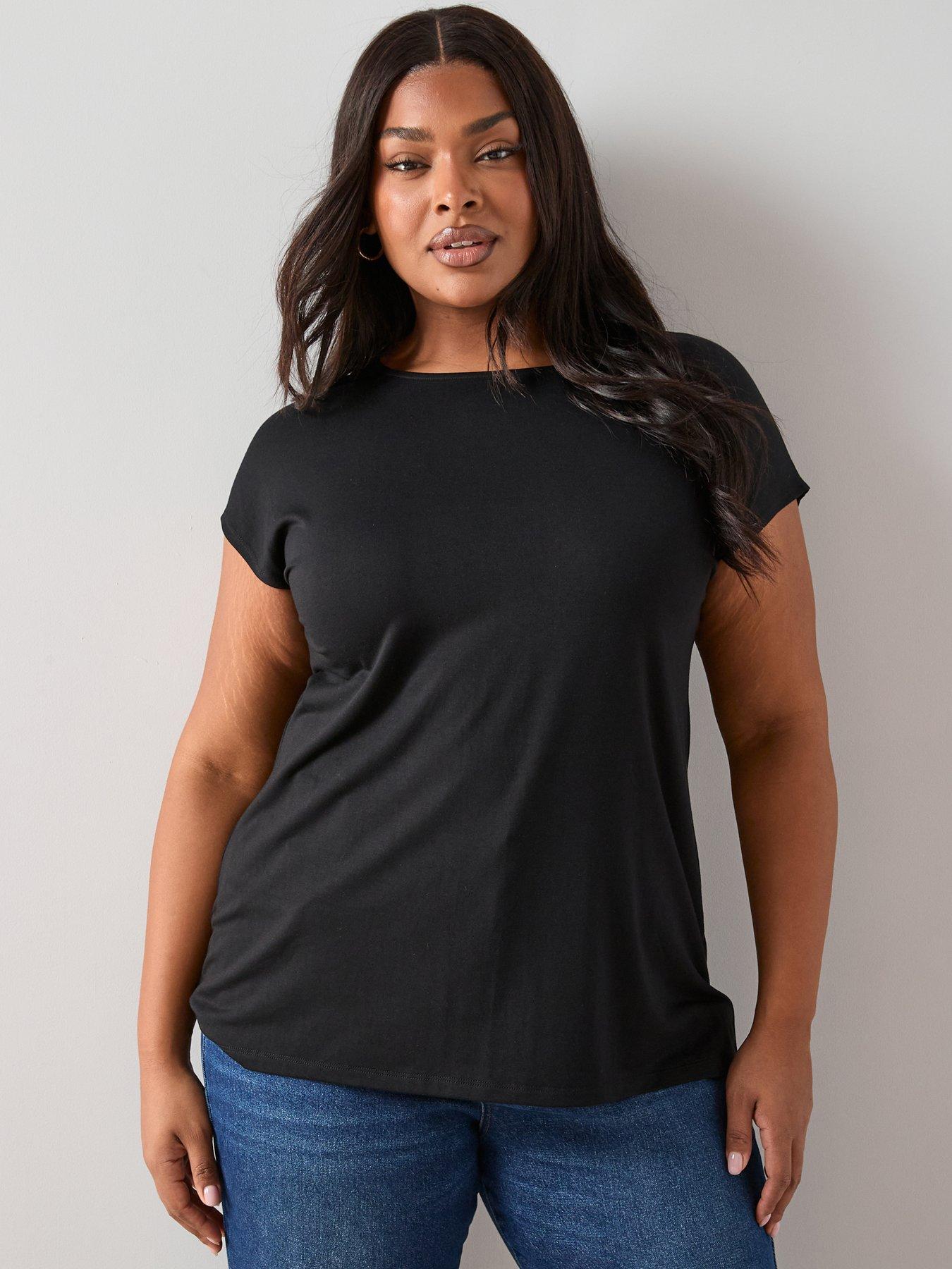  image of the-very-collection-curve-2-pack-longline-t-shirt-multi