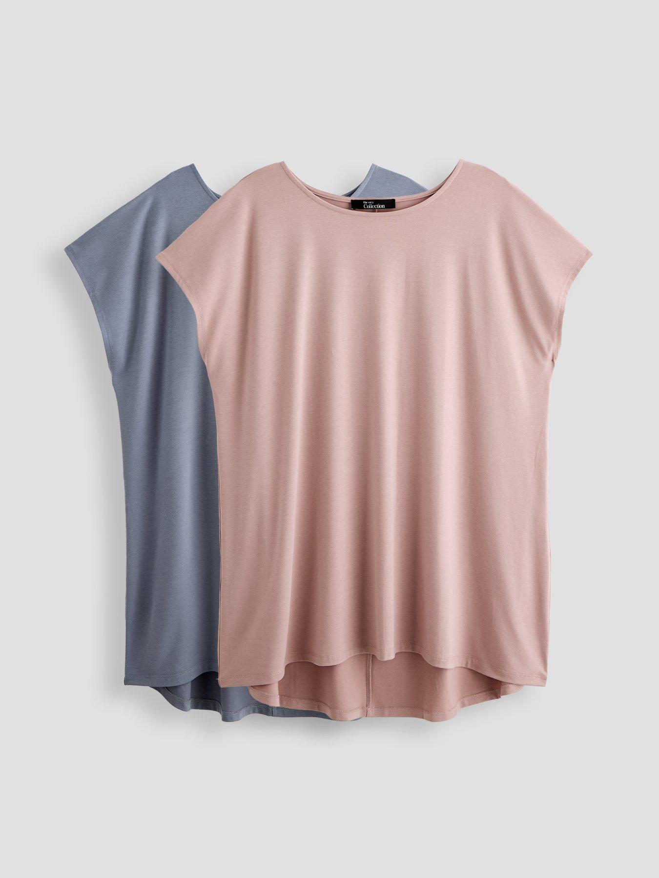 The Very Collection Curve 2 Pack Longline T-Shirt - Multi