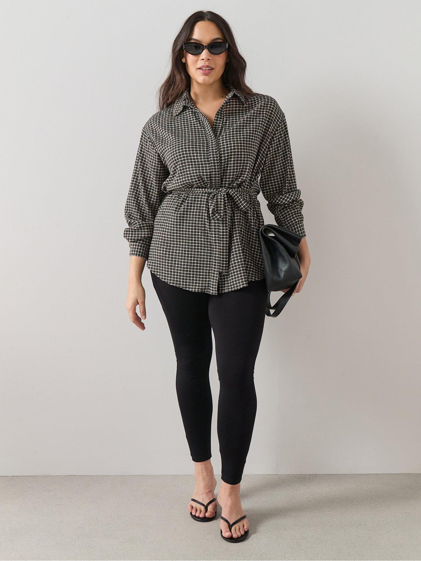 The Very Collection Curve Gingham Belted Shirt - Multi