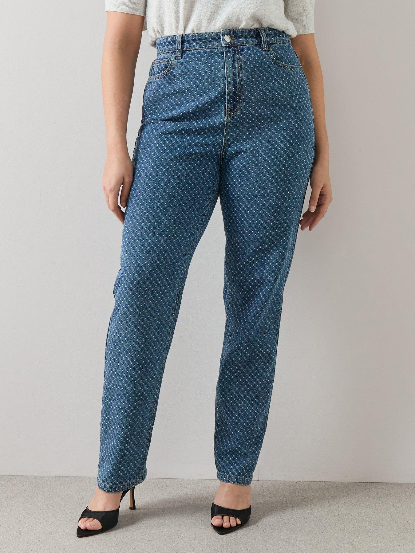 The Very Collection Curve Textured Striaght Leg Jean