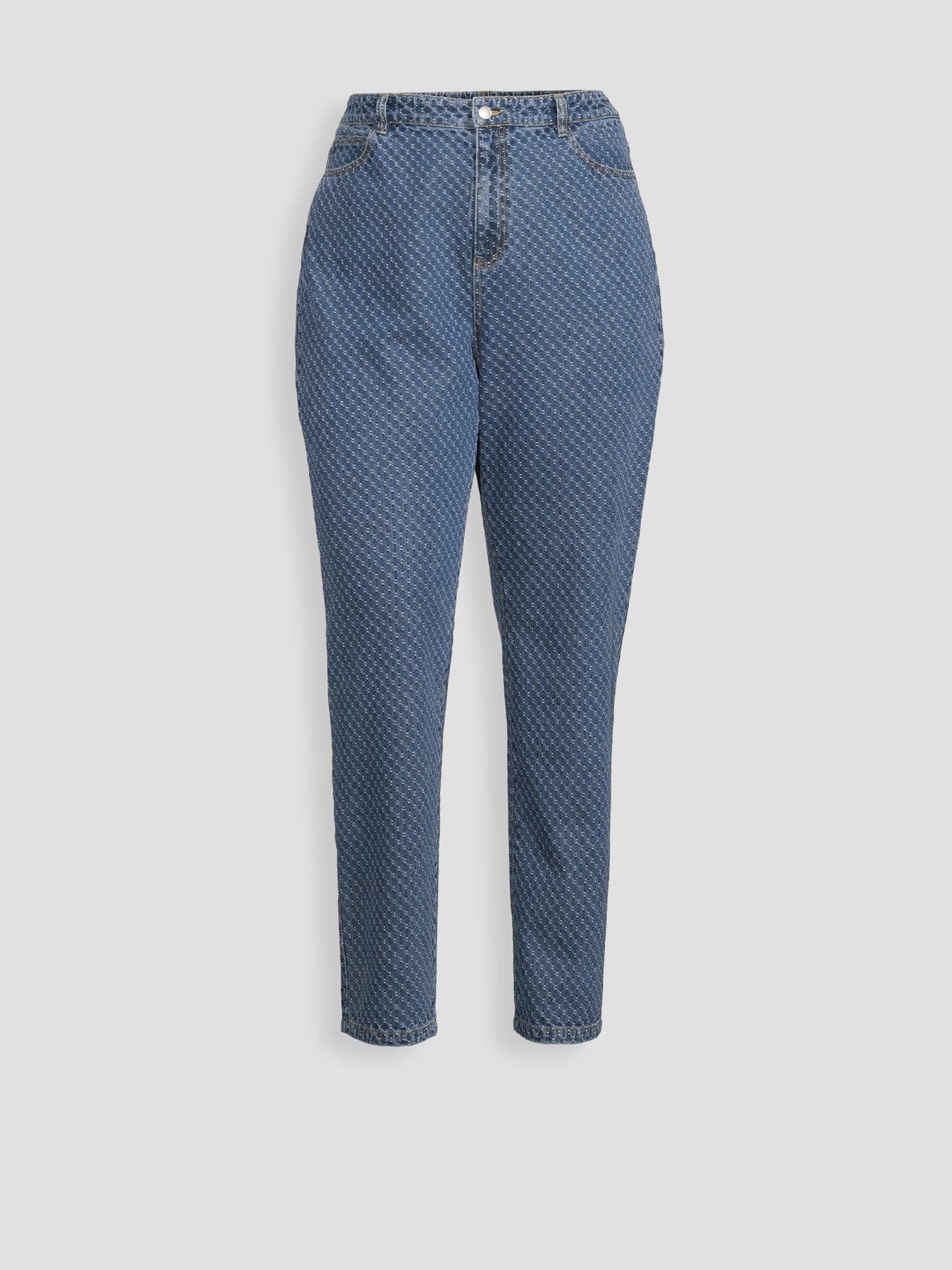 Image 7 of 7 of The Very Collection Curve Textured Straight Leg Jean - Dark Wash
