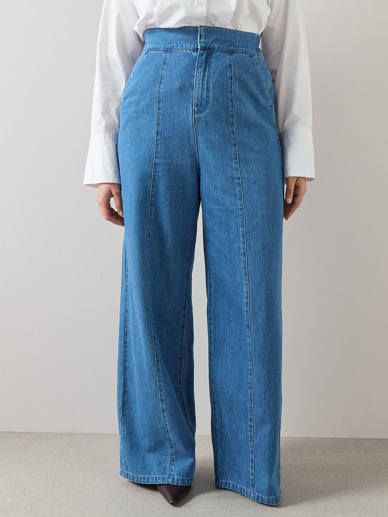 The Very Collection Curve Seam Detail Wide Leg Jean Co-ord
