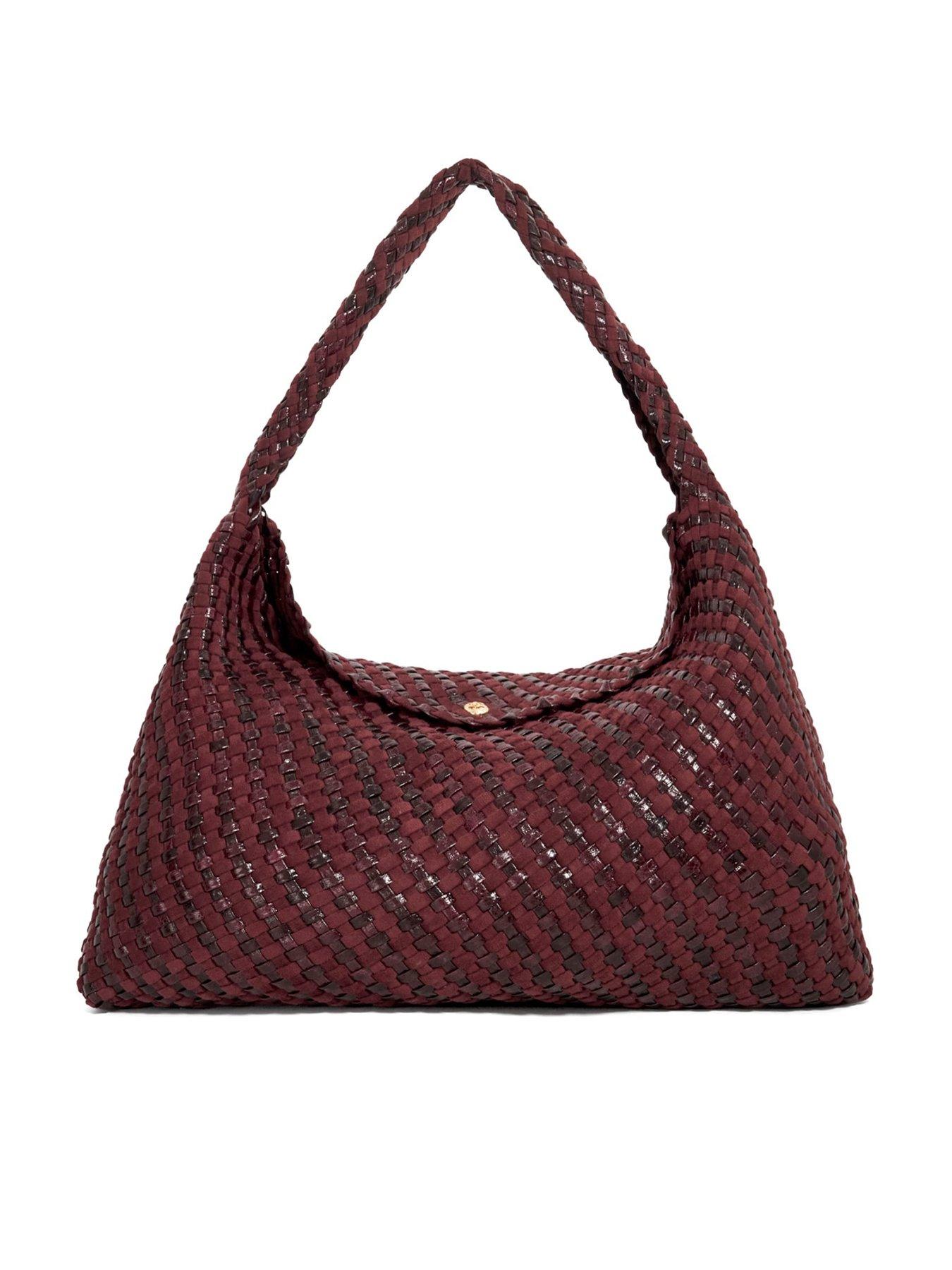 undefined Deliberate Xl Extra Large Woven Shoulder Bag - Purple