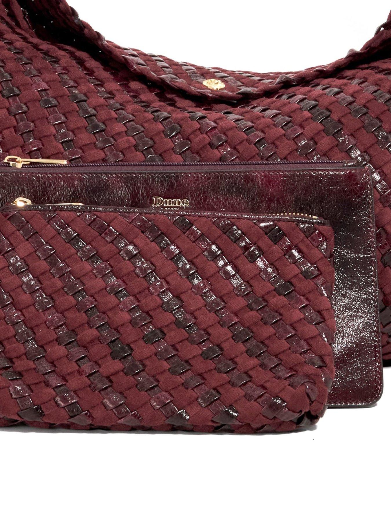 Image 6 of 6 of Dune London Deliberate Xl Extra Large Woven Shoulder Bag - Purple