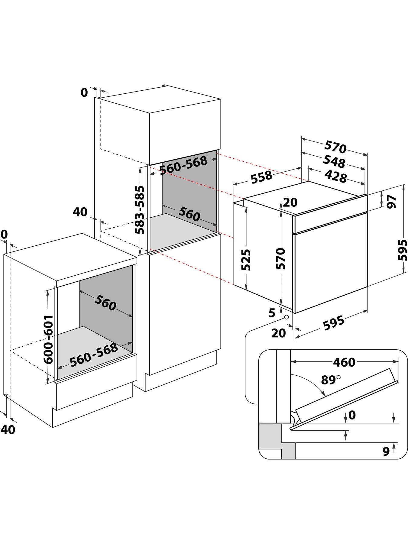  image of indesit-clickampclean-io-232h-b-uk-electric-single-oven-black