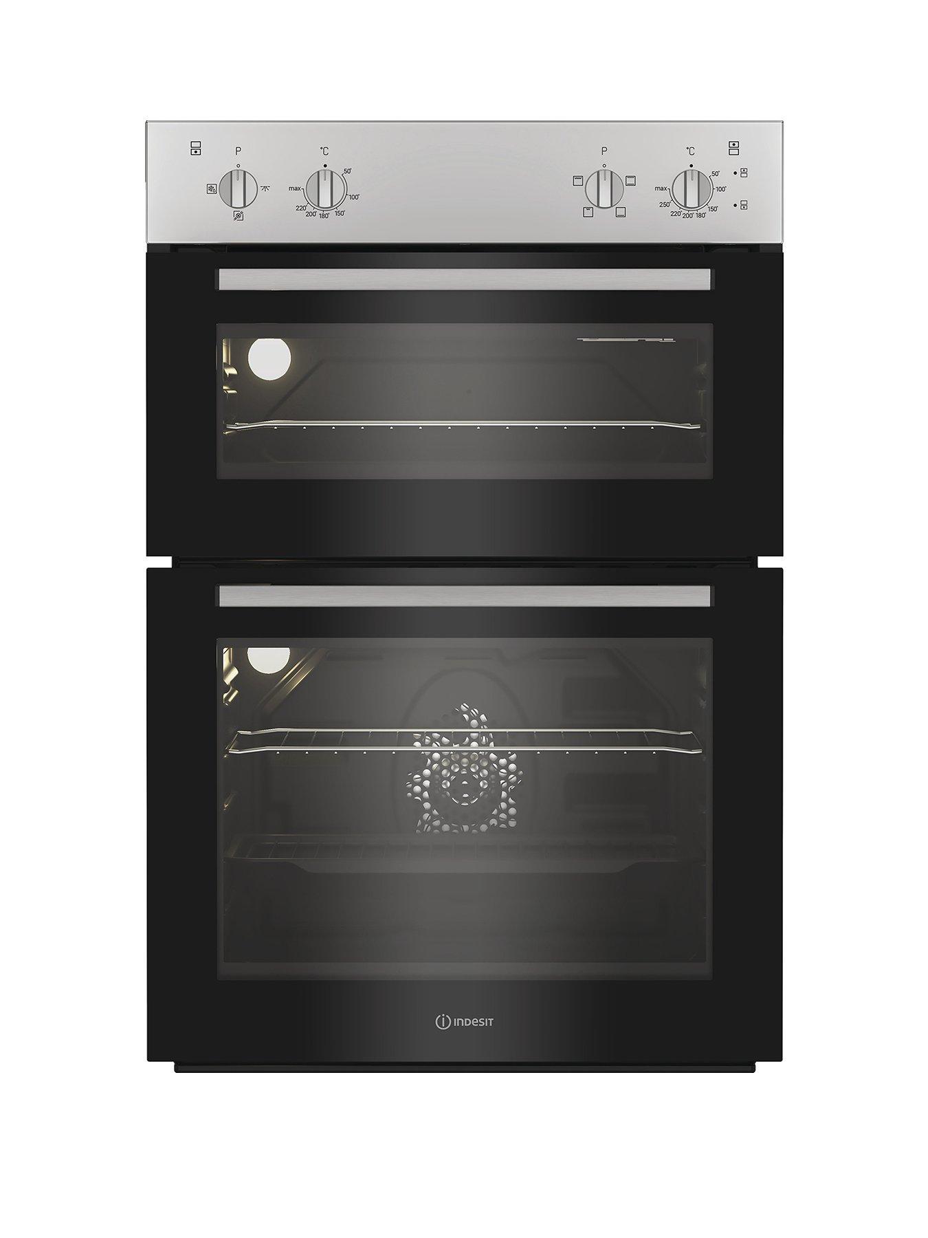 undefined Indesit DII 10N S Electric Fan Double Oven - Silver