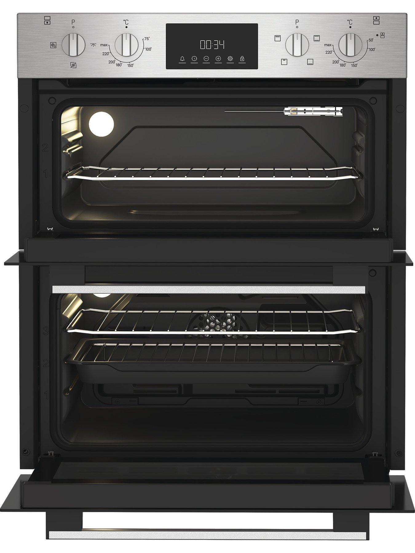 stillFront image of indesit-dui-10d-ix-electric-fan-double-oven-stainless-steel