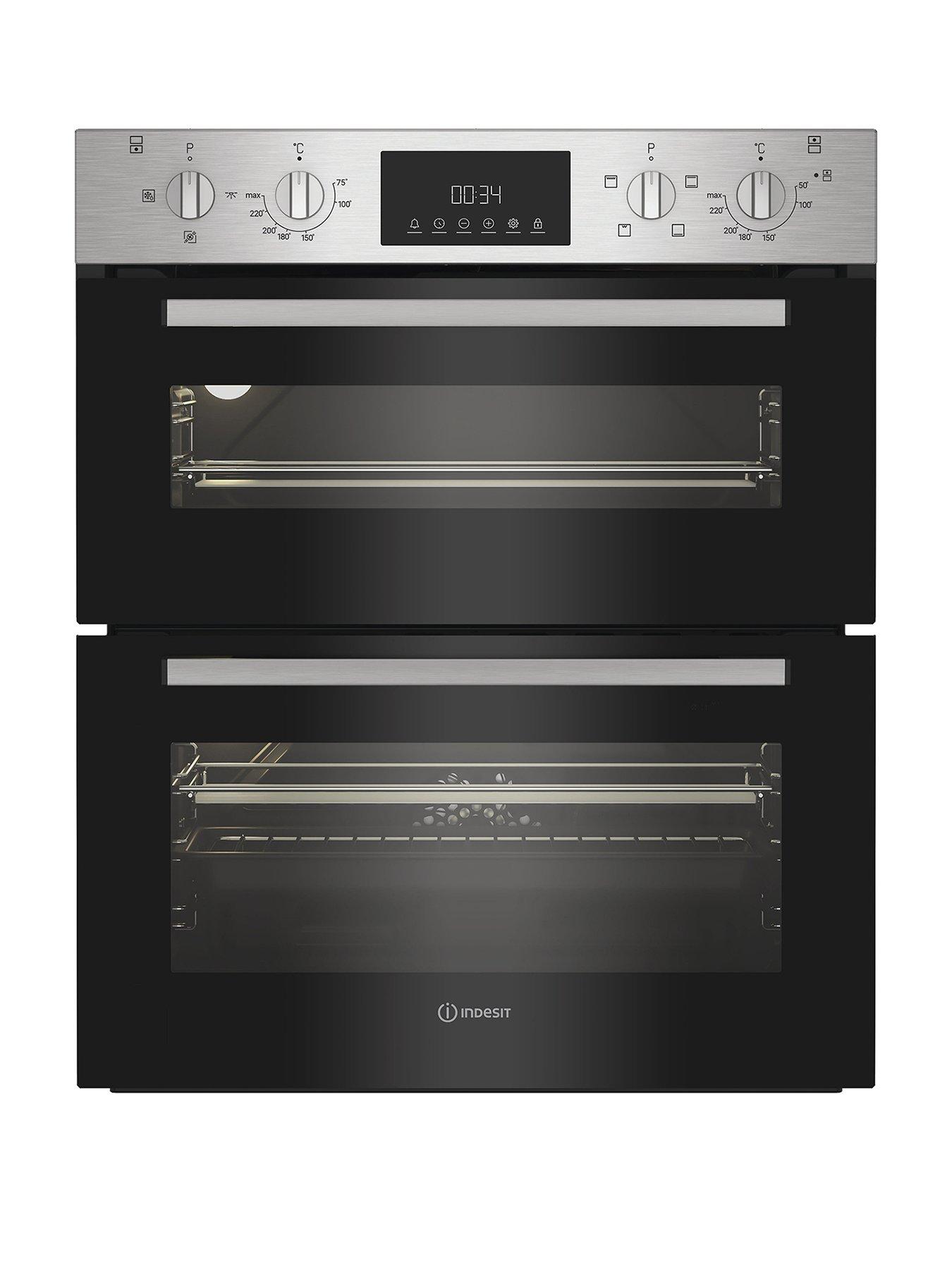 undefined Indesit DUI 12D IX Electric Fan Double Oven - Stainless Steel